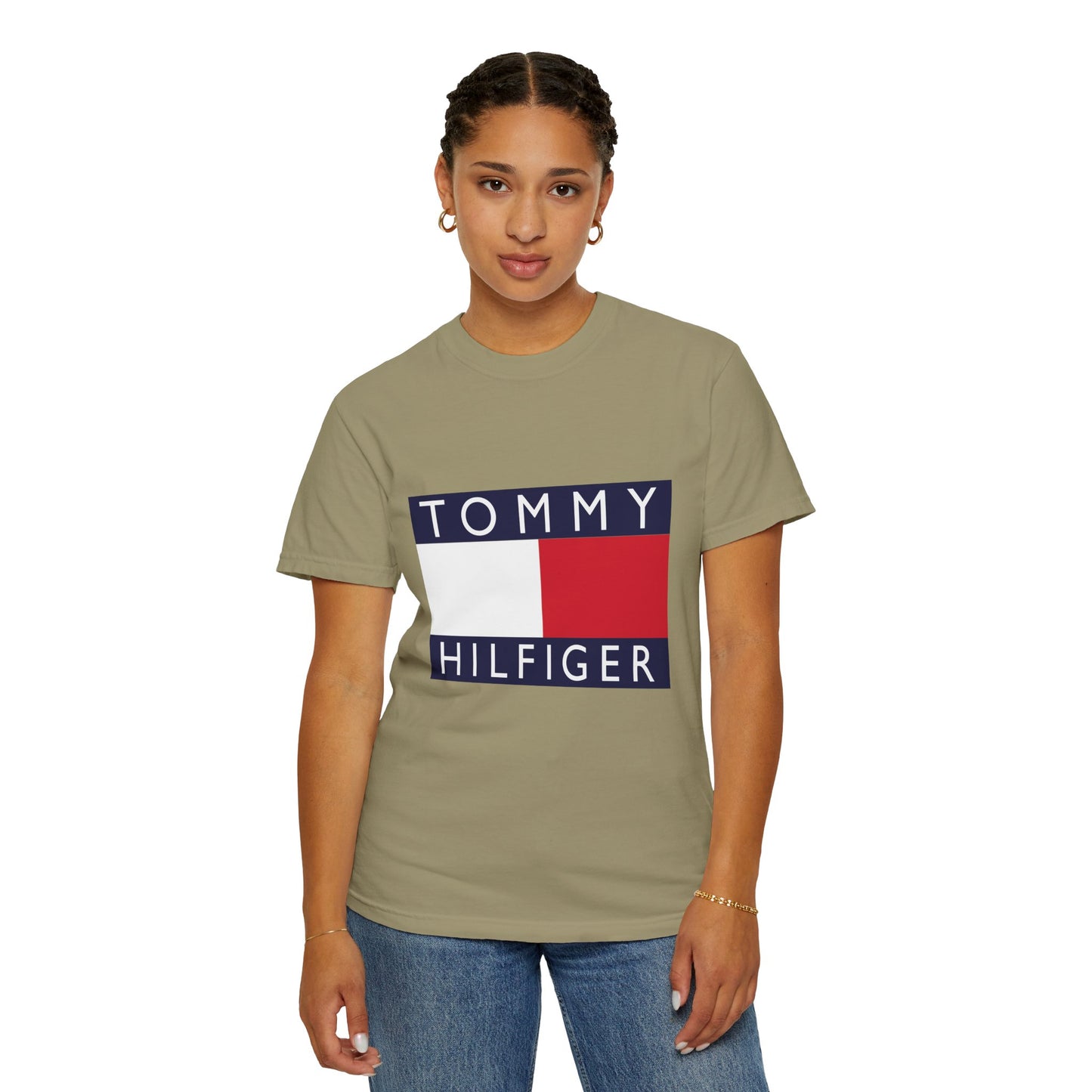 Tommy Hilfiger Garment-Dyed T-Shirt – Premium Cotton Tee for Customization