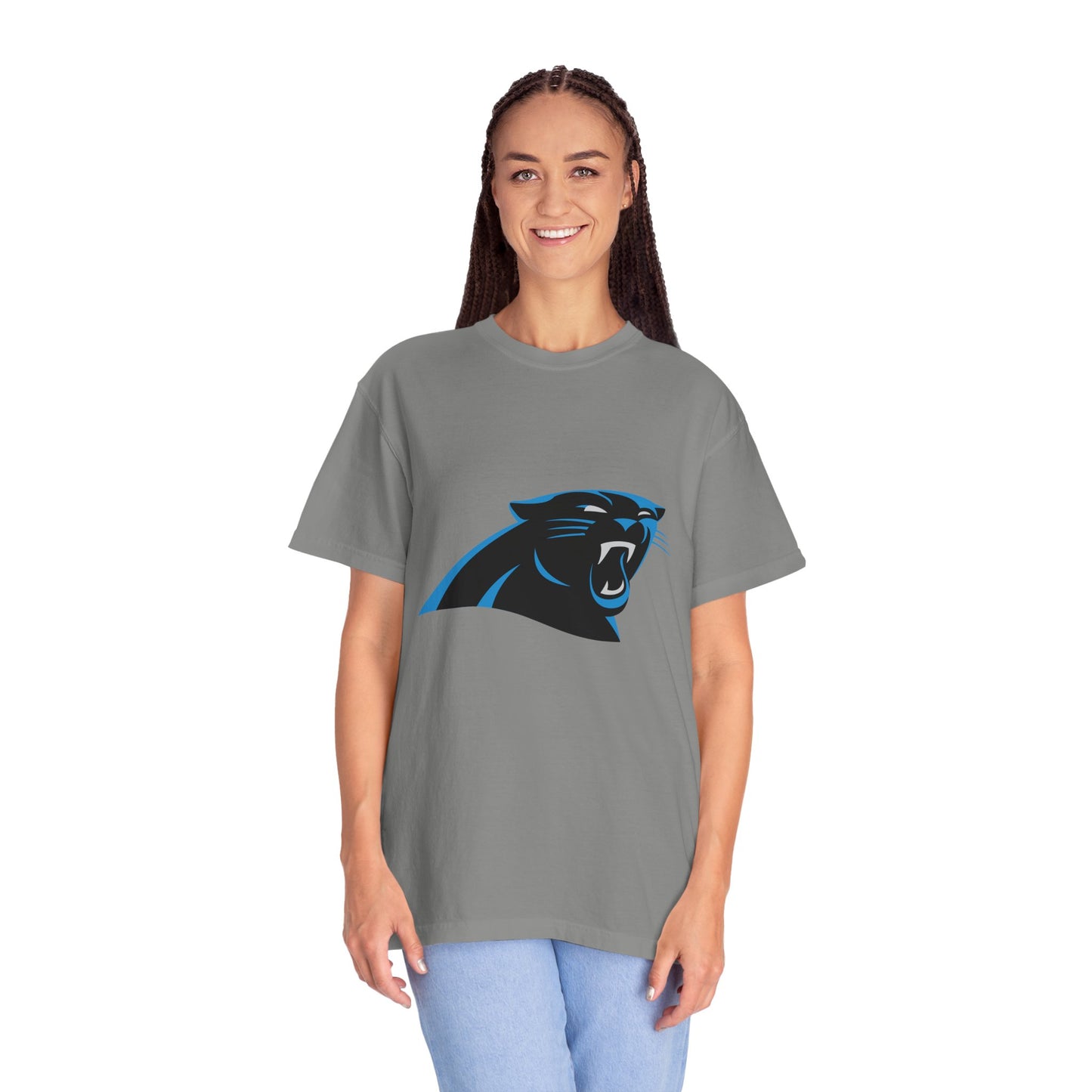 Carolina Panthers Go Panthers Garment-Dyed T-Shirt – Premium Cotton Tee for Customization