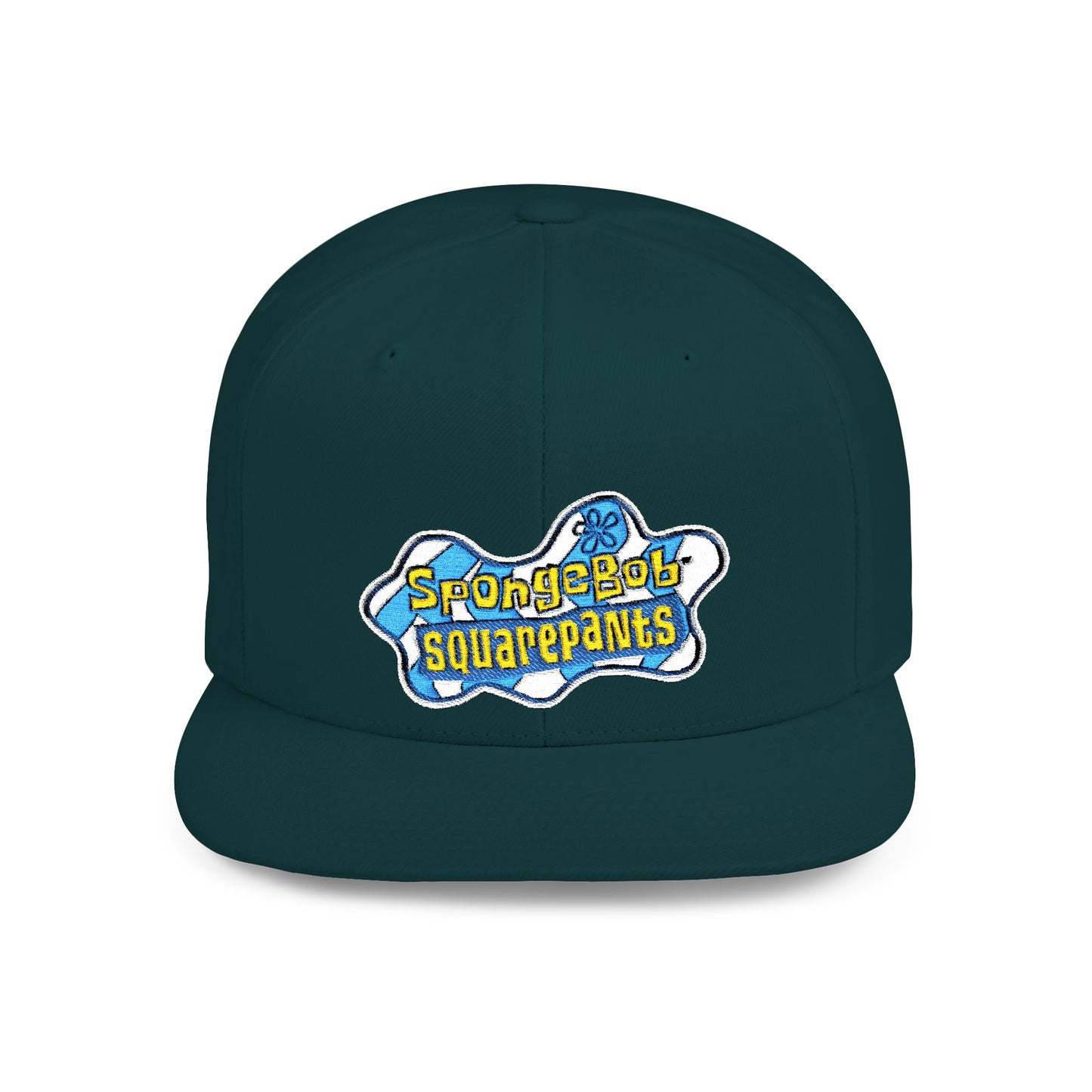 SpongeBob SquarePants Logo Flat Bill Snapback – Lightweight, Custom Fit, Premium Quality