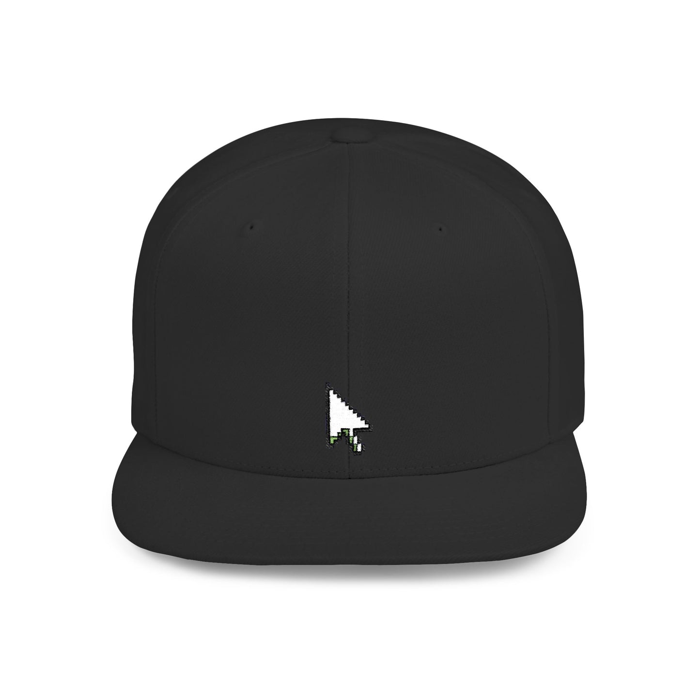 Copy of Icons Embroidered Pointer Flat Bill Snapback – Lightweight, Custom Fit, Premium Quality