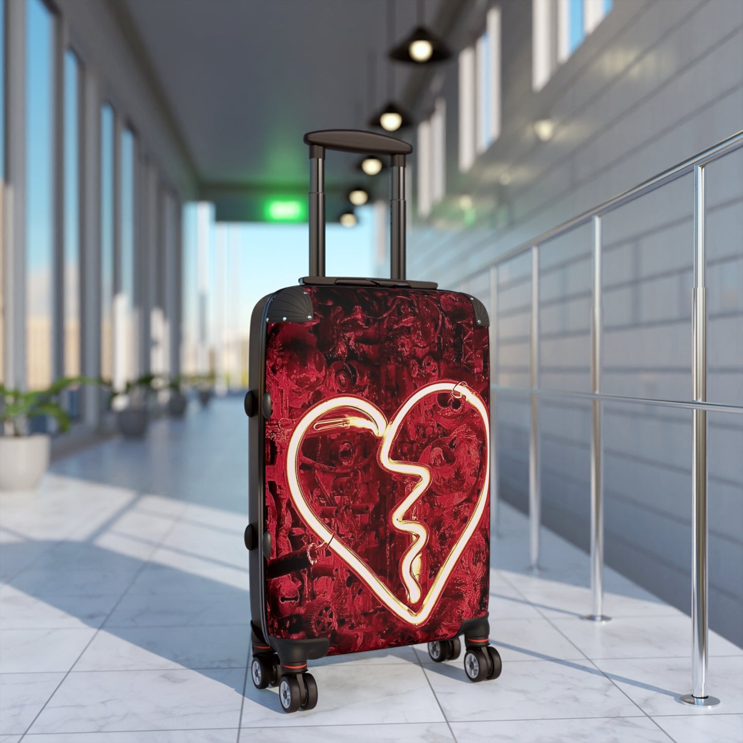 Love Broken Heart Art Carry-On Suitcase - Stylish Luggage for Travelers