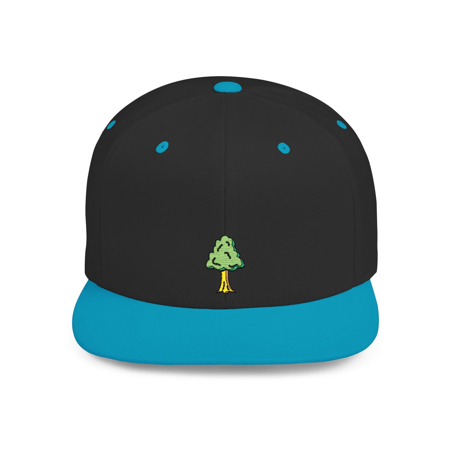 Icons Embroidered Tree Flat Bill Snapback – Lightweight, Custom Fit, Premium Quality