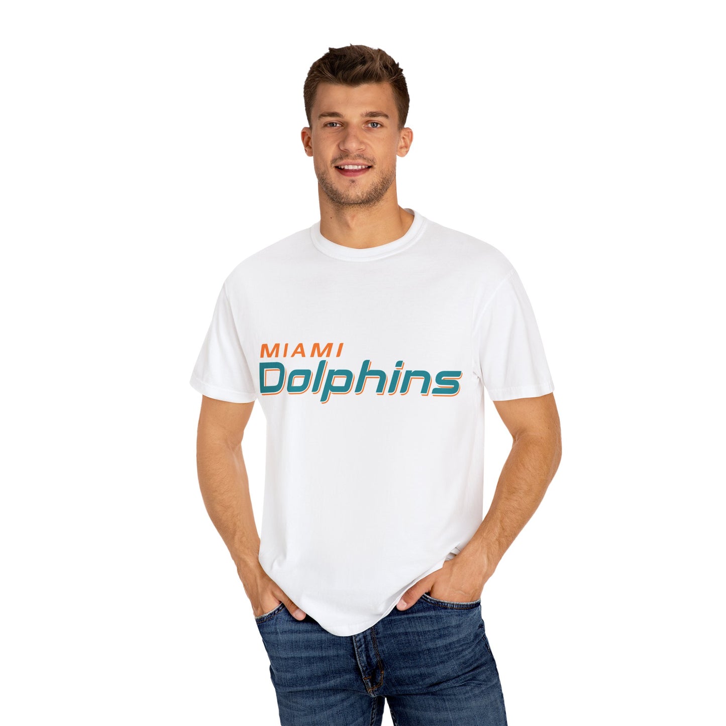 Miami Dolphins Garment-Dyed T-Shirt – Premium Cotton Tee for Customization