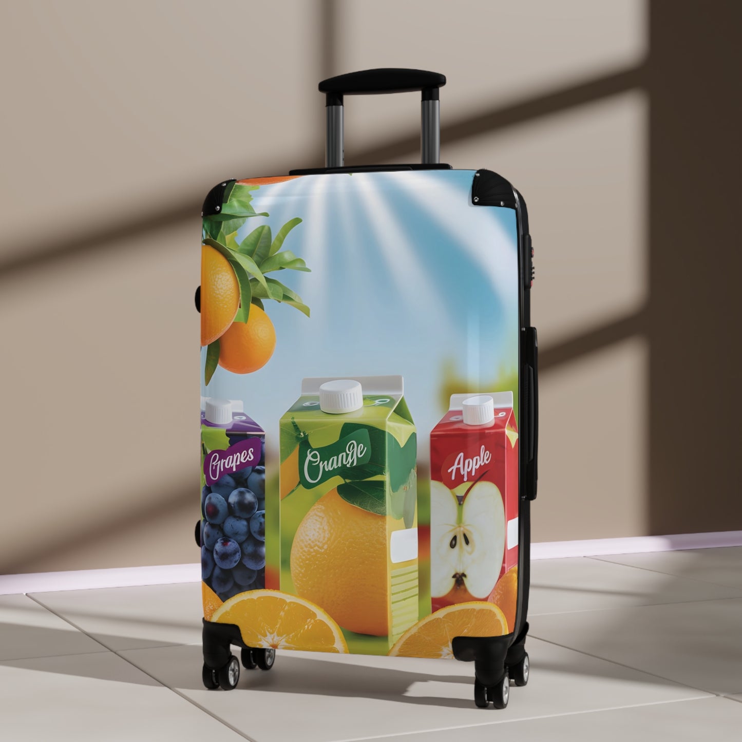 Nature Summer Tropicana Fruit Juice Carry-On Suitcase - Stylish Luggage for Travelers