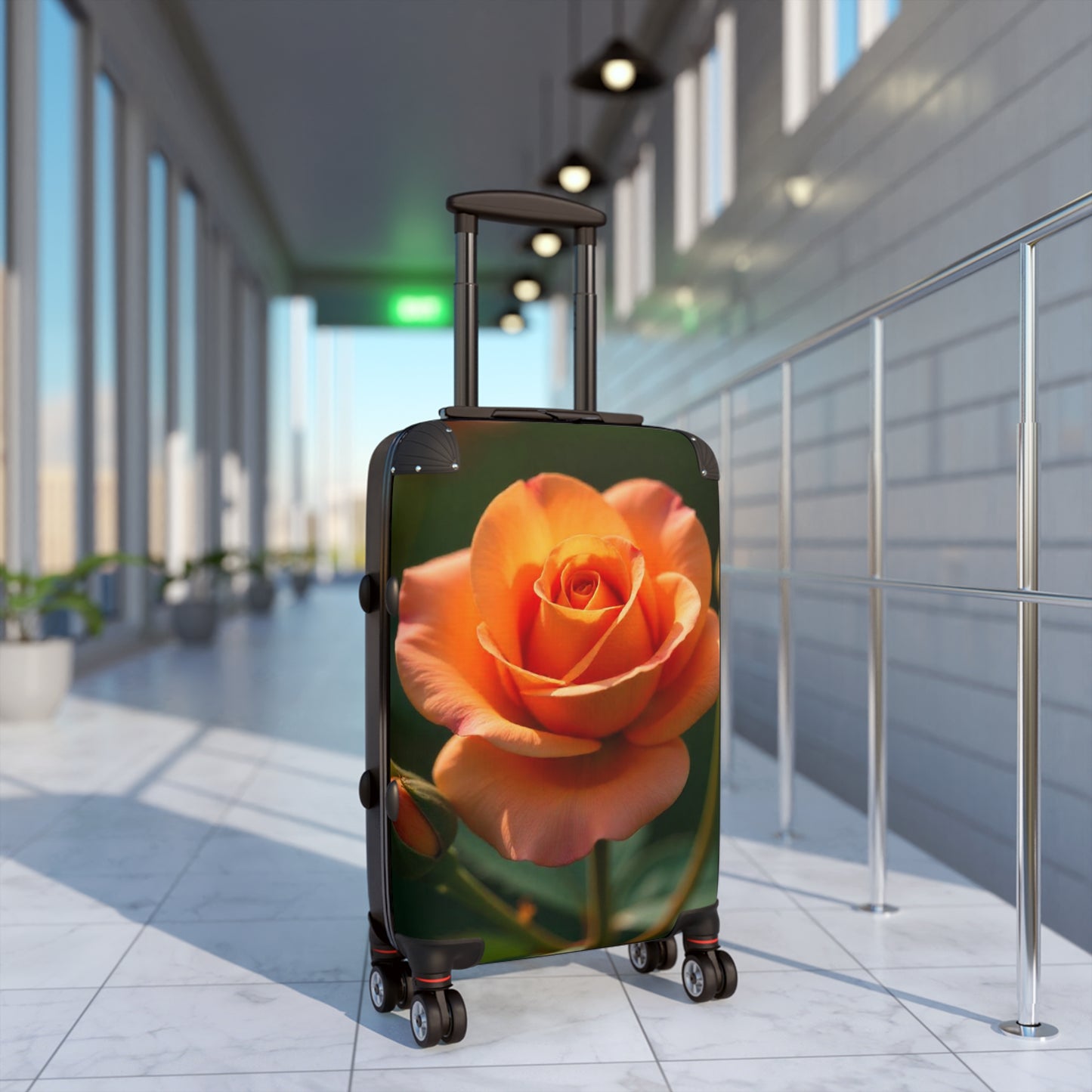 Nature Flowers Floral Pink Rose Art Carry-On Suitcase - Stylish Luggage for Travelers
