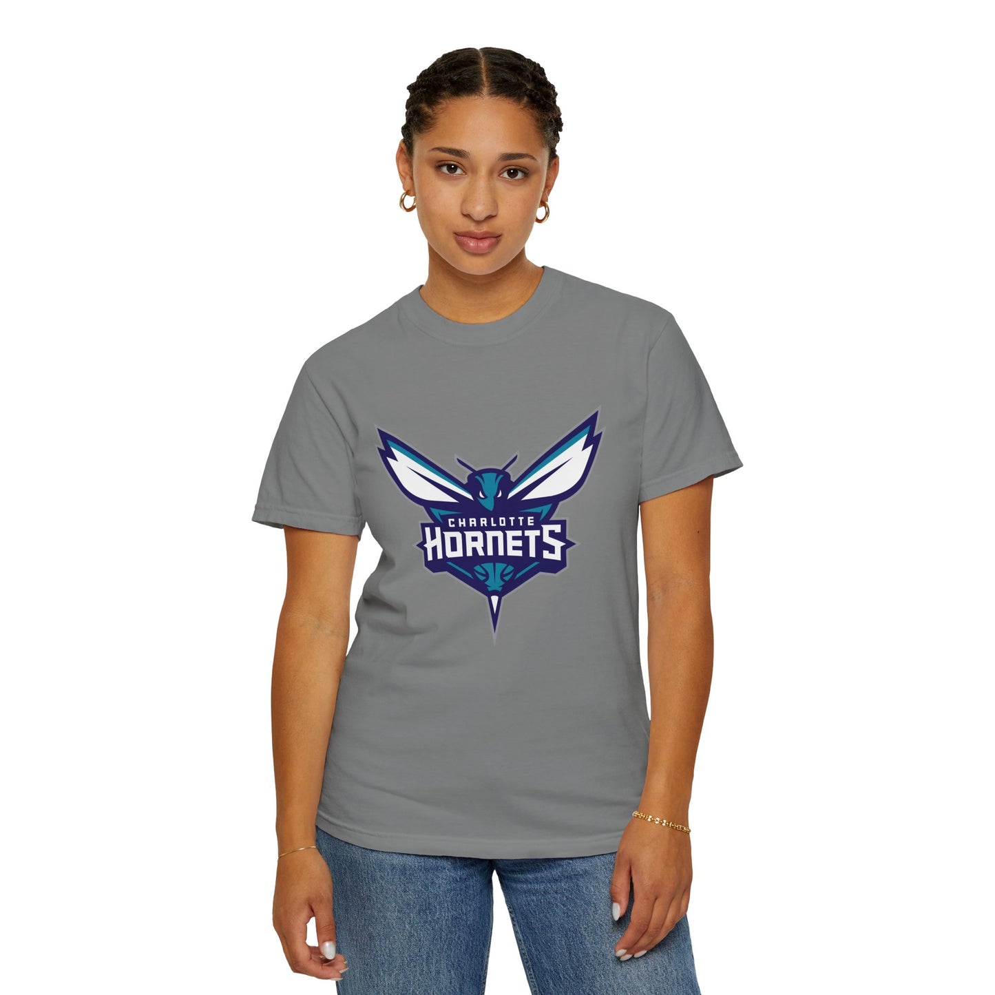 Charlotte Hornets Garment-Dyed T-Shirt – Premium Cotton Tee for Customization