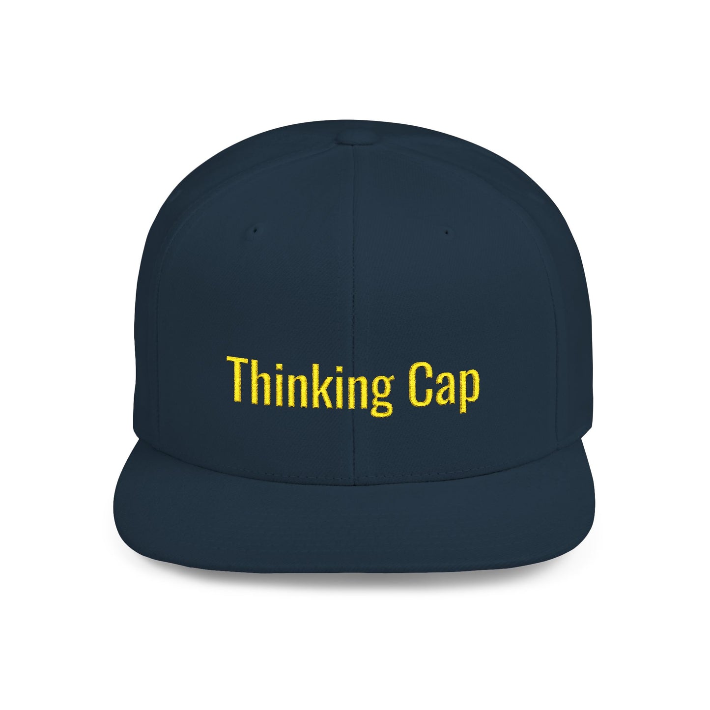 Text Thinking Cap Flat Bill Snapback – Lightweight, Custom Fit, Premium Quality