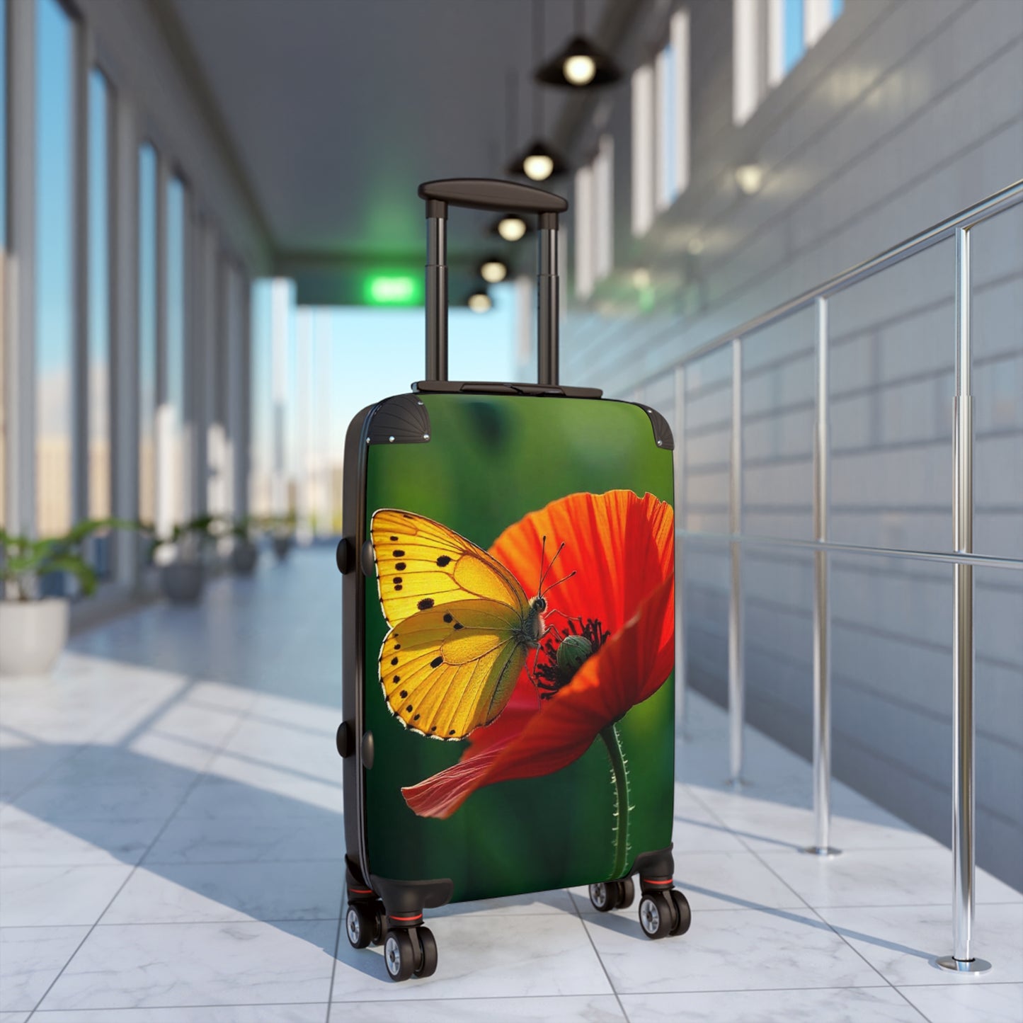 Nature Butterflies Floral On Flowers Art Carry-On Suitcase - Stylish Luggage for Travelers