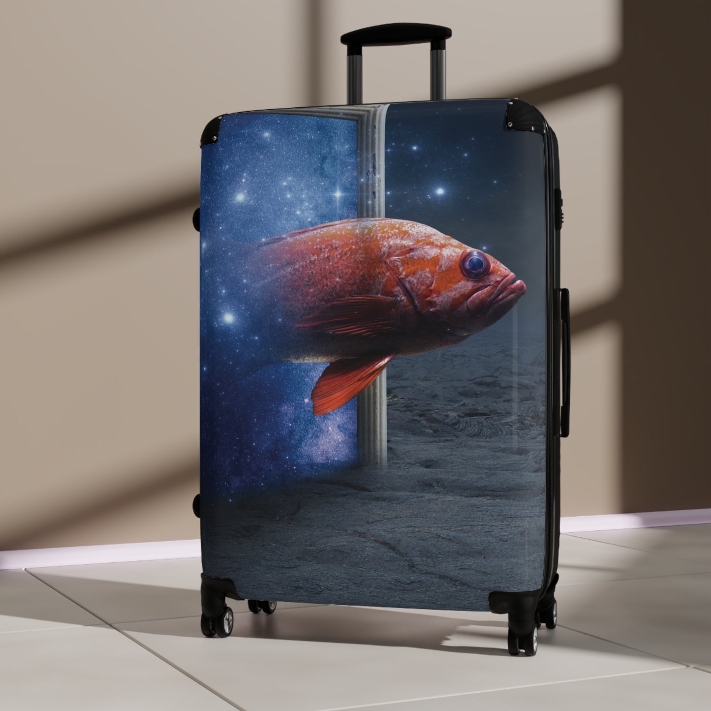 Art Orange Fish Carry-On Suitcase - Stylish Luggage for Travelers