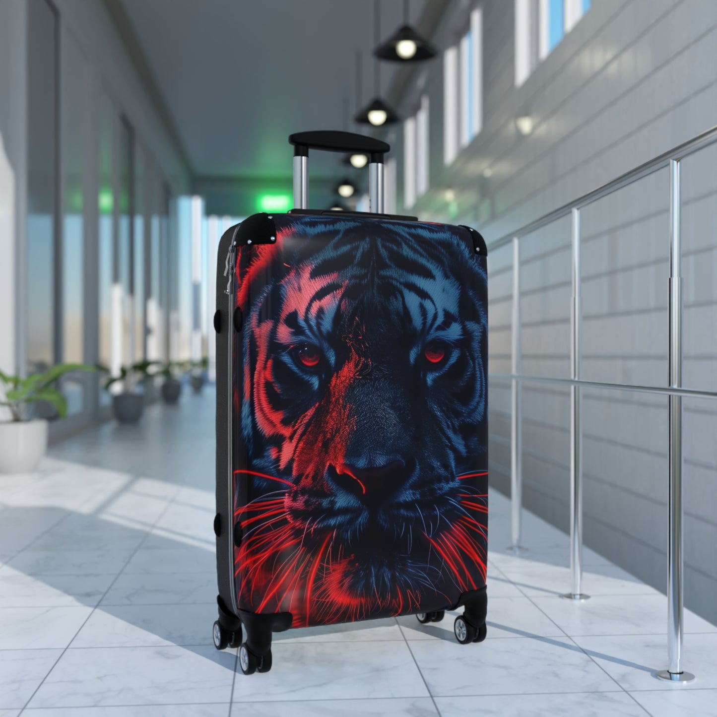 Animals Tiger Red Aesthetic Carry-On Suitcase - Stylish Luggage for Travelers