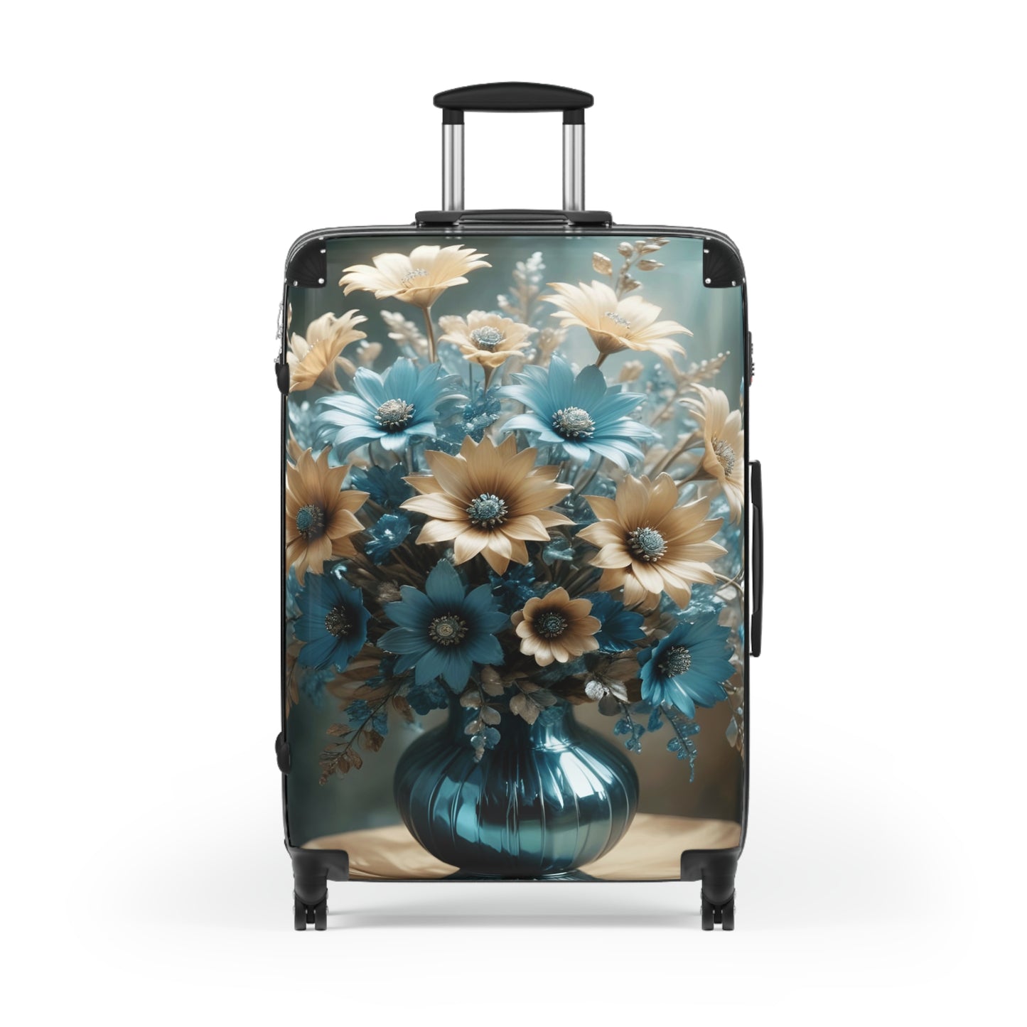 Nature Flowers Floral Vase Carry-On Suitcase - Stylish Luggage for Travelers