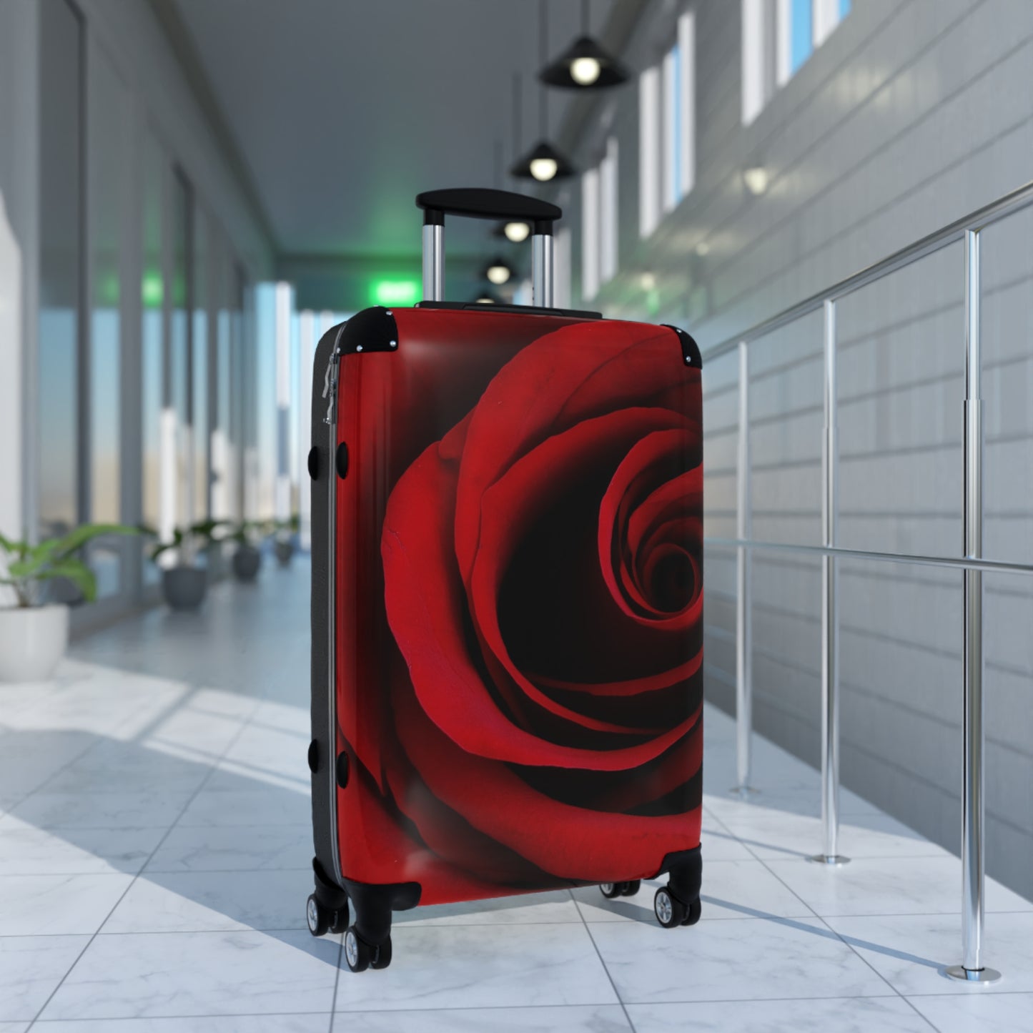 Nature Flowers Floral Red Rose Art Carry-On Suitcase - Stylish Luggage for Travelers