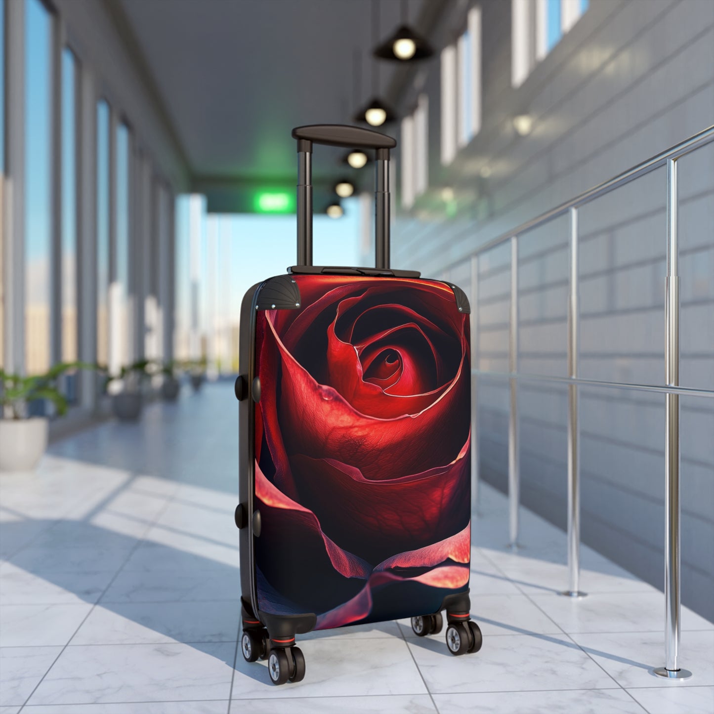 Nature Rose Flower Art Carry-On Suitcase - Stylish Luggage for Travelers