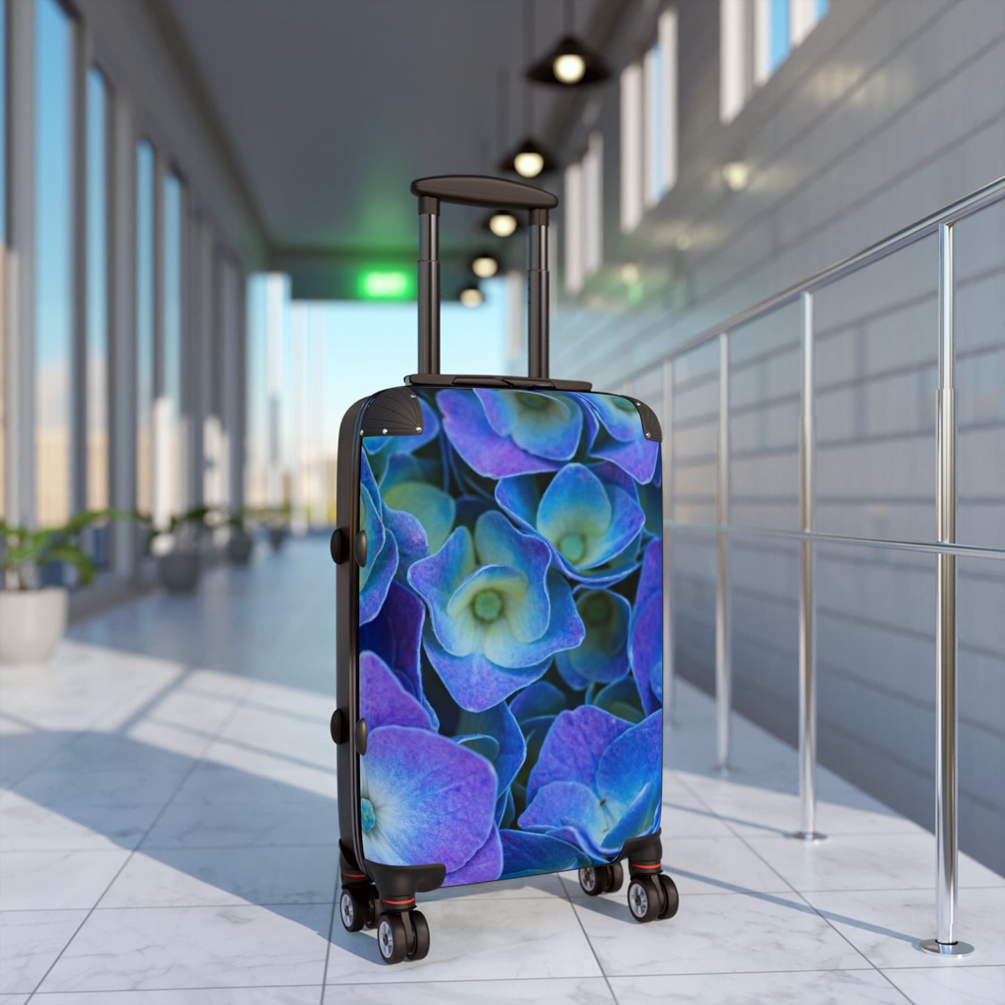 Nature Flowers Floral Hydrangea Art Carry-On Suitcase - Stylish Luggage for Travelers