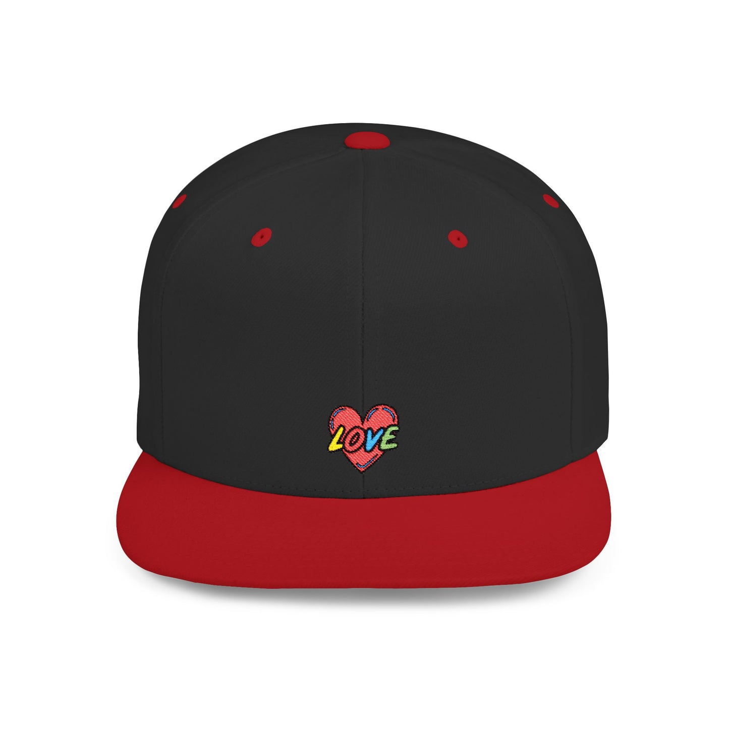 Icons Embroidered Love Flat Bill Snapback – Lightweight, Custom Fit, Premium Quality