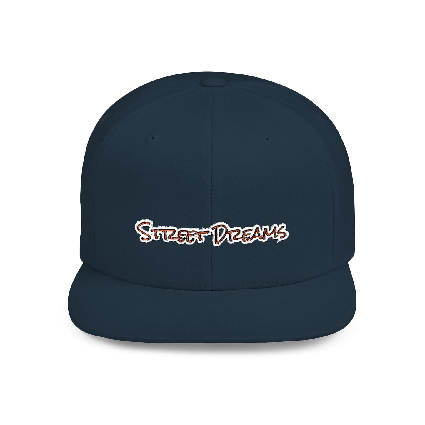 Text Street Dreams Flat Bill Snapback – Lightweight, Custom Fit, Premium Quality