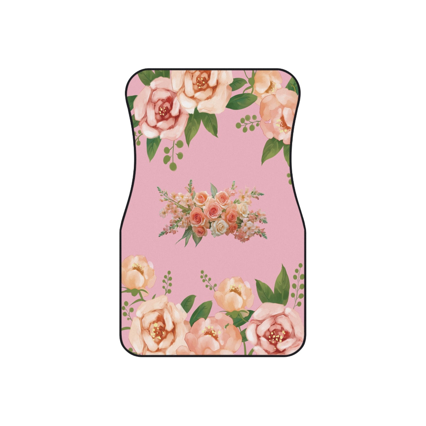 Flowers Water Color Car Floor Mats – 2-Piece Front Set, Durable & Stylish, Universal Fit