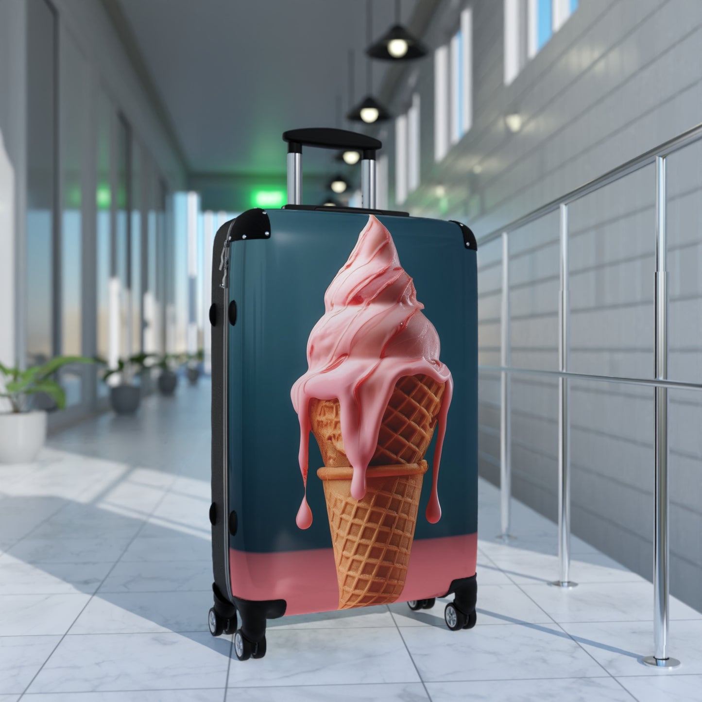 Nature Summer Pink Ice Cream Carry-On Suitcase - Stylish Luggage for Travelers