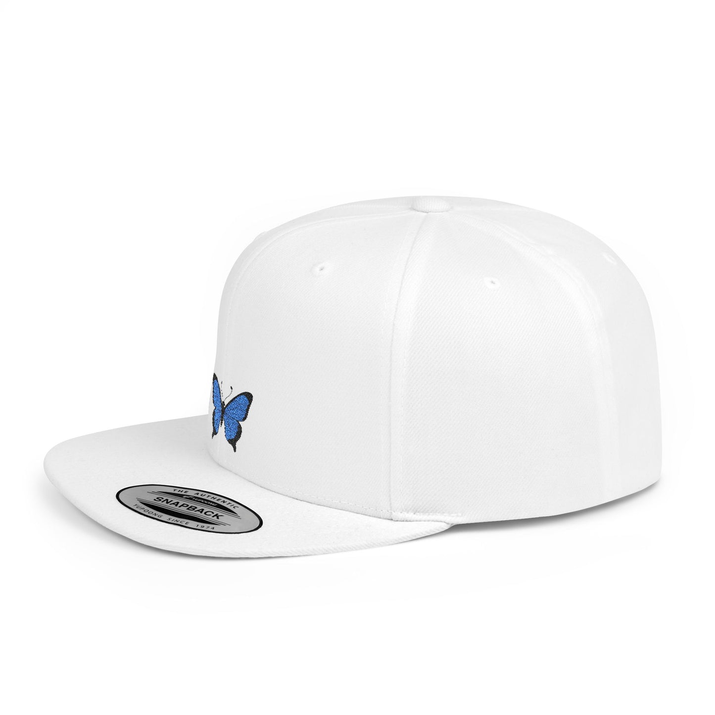 Icons Embroidered Butterfly Flat Bill Snapback – Lightweight, Custom Fit, Premium Quality