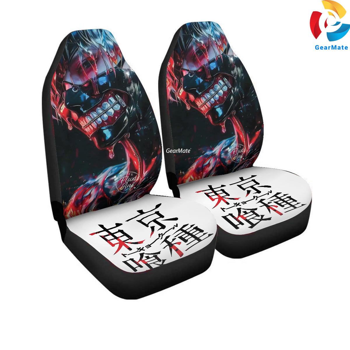 Tokyo Ghoul Kaneki & Beyond Car Seat Covers – High Quality Graphic and Polar Fleece Protector Set