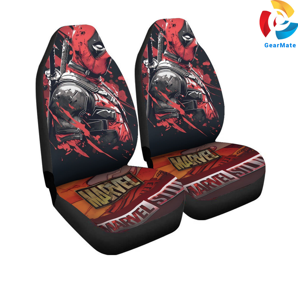 Marvel Deadpool Fans Car Seat Covers – High Quality Graphic and Polar Fleece Protector Set