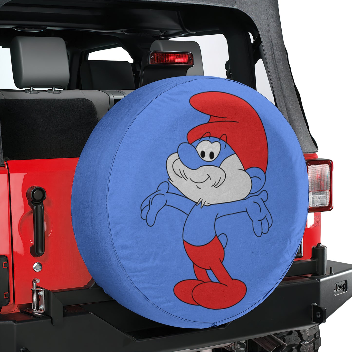 Papa Smurf Spare Tire Cover – Premium Waterproof UV Resistant Protector