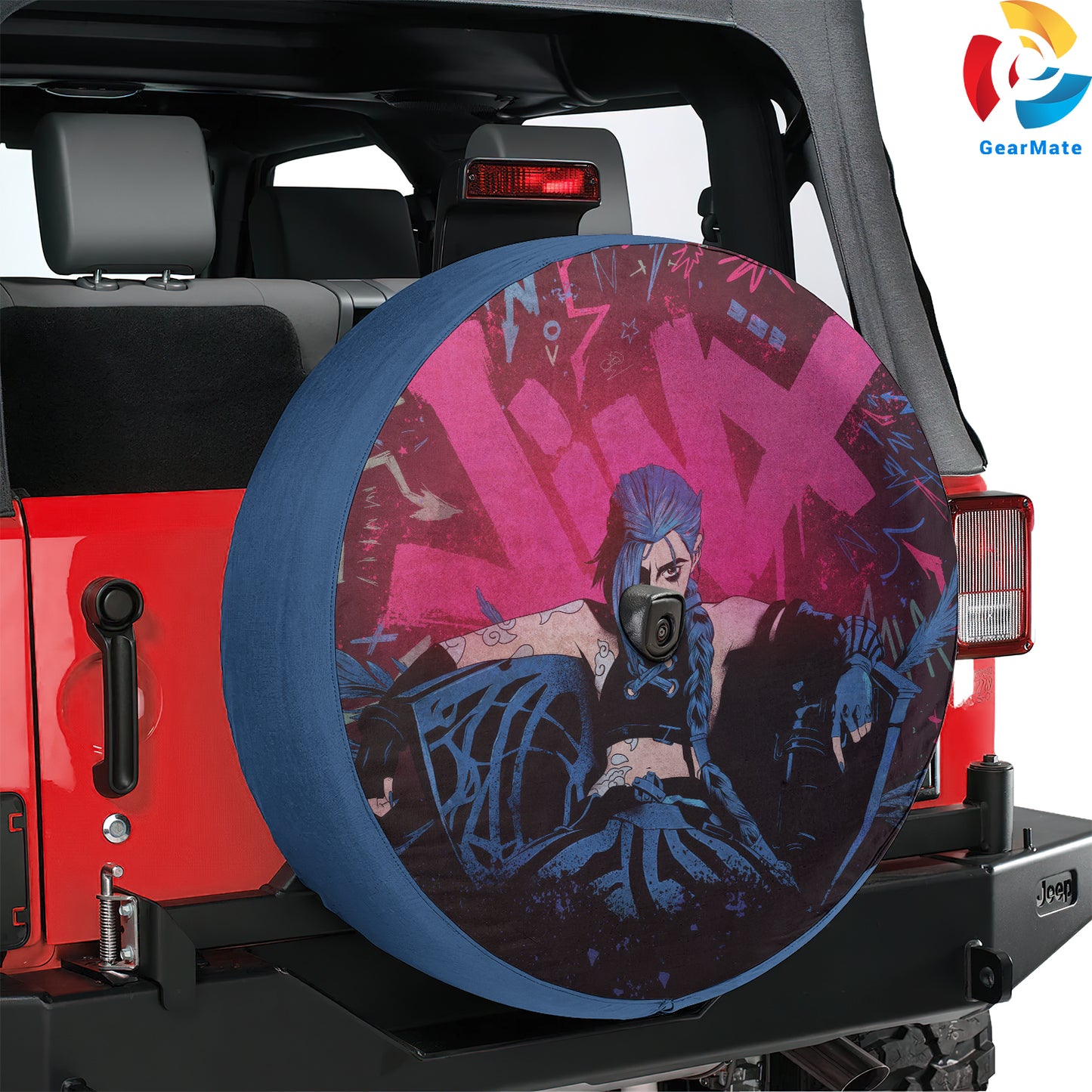 Jinx (Arcane) Spare Tire Cover – Premium Waterproof UV Resistant Protector