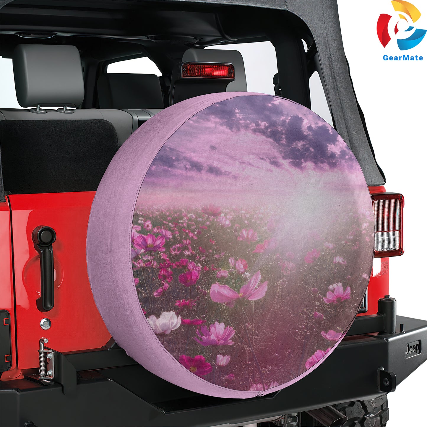 Pink Flower Cosmos Spare Tire Cover – Premium Waterproof UV Resistant Protector
