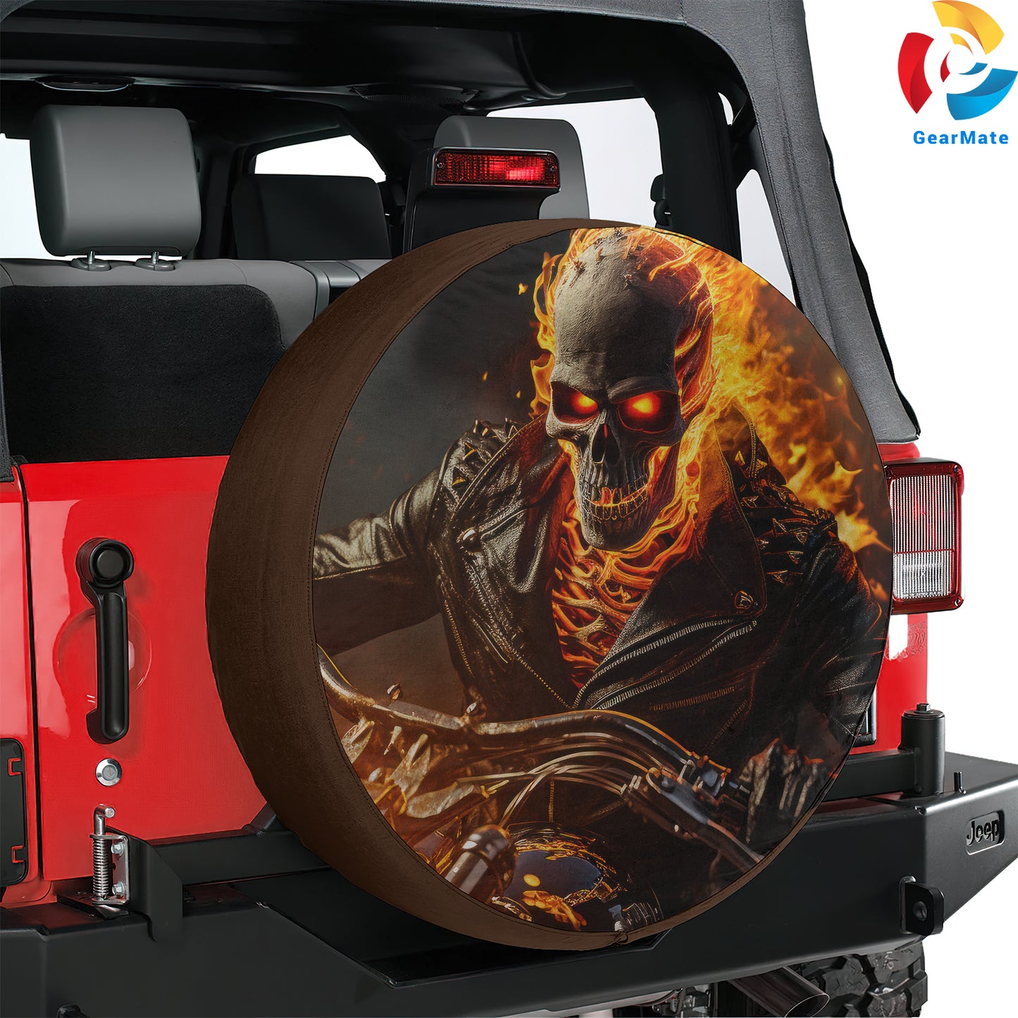 Marvel Ghost Rider Spare Tire Cover – Premium Waterproof UV Resistant Protector