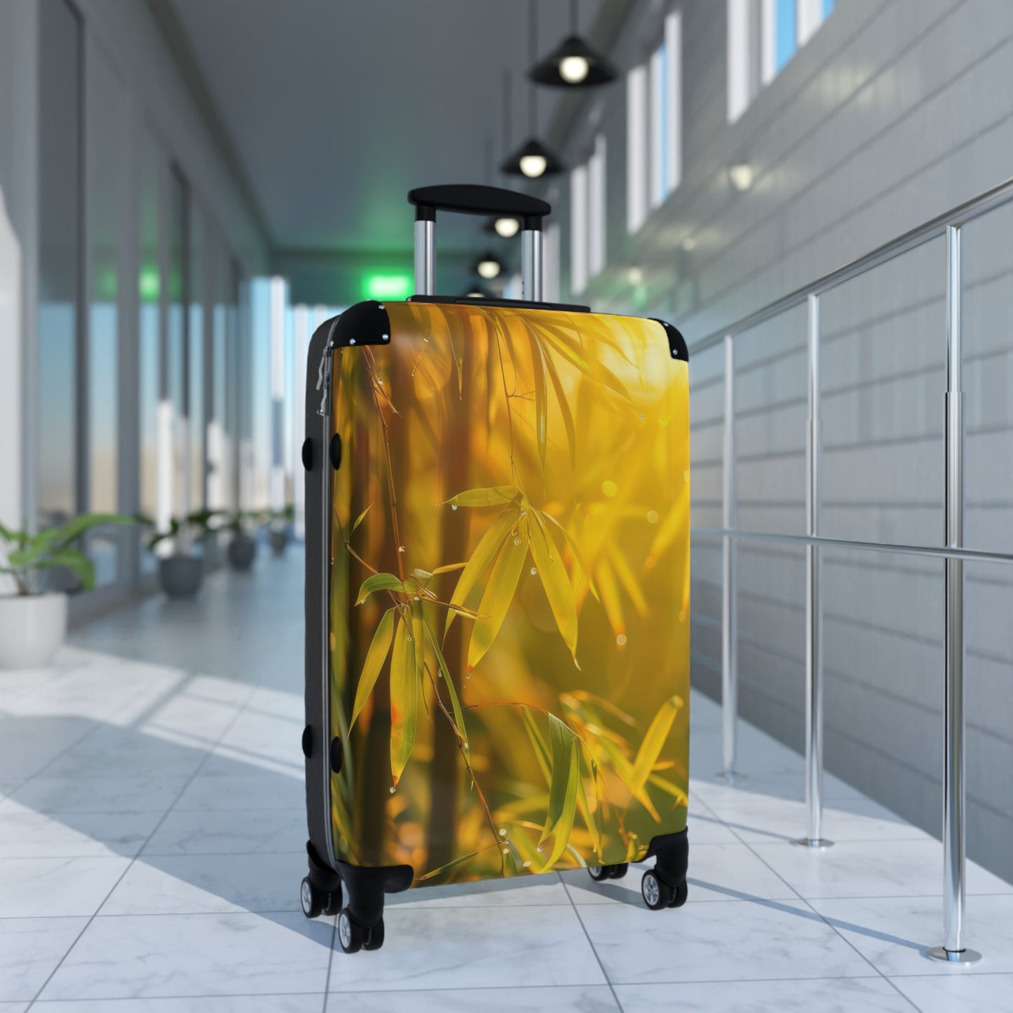Nature Bamboo Leaves Art Carry-On Suitcase - Stylish Luggage for Travelers