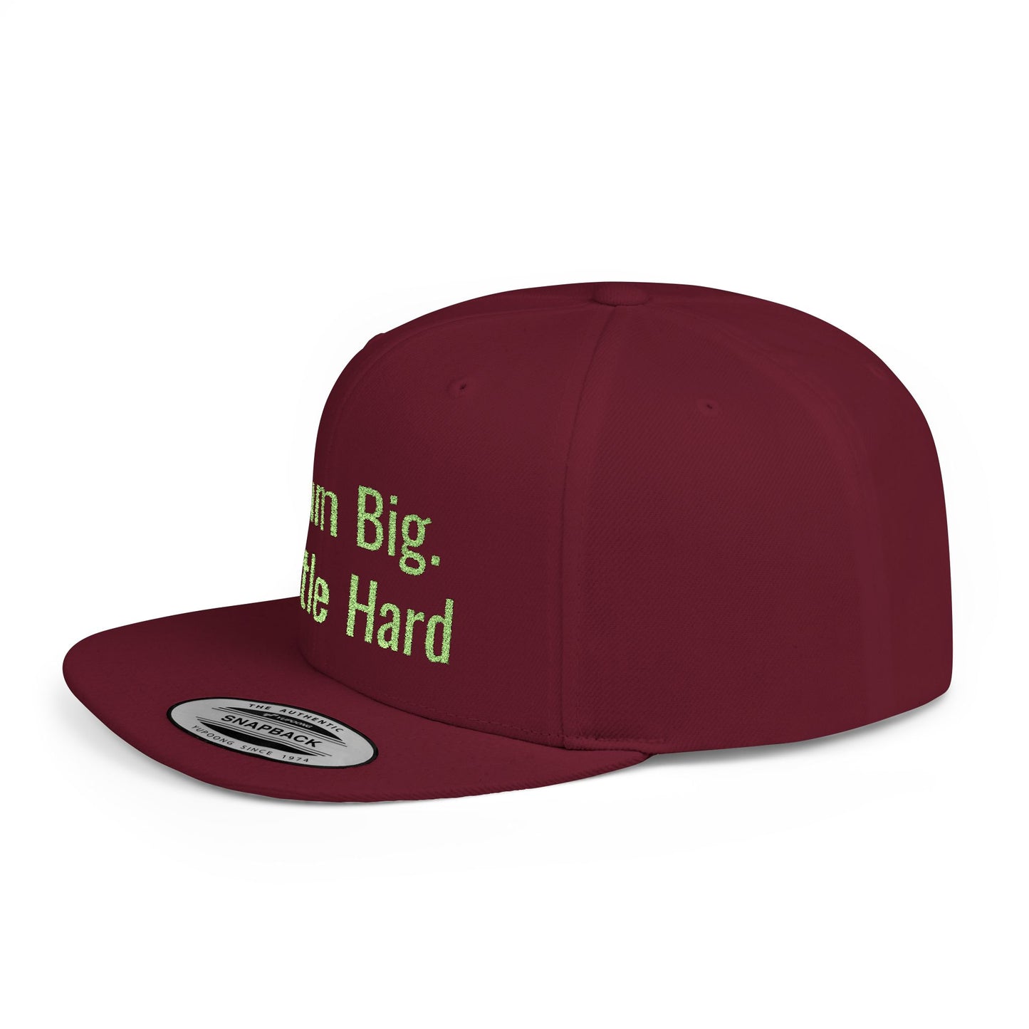 Text Dream Big. Hustle Hard Flat Bill Snapback – Lightweight, Custom Fit, Premium Quality