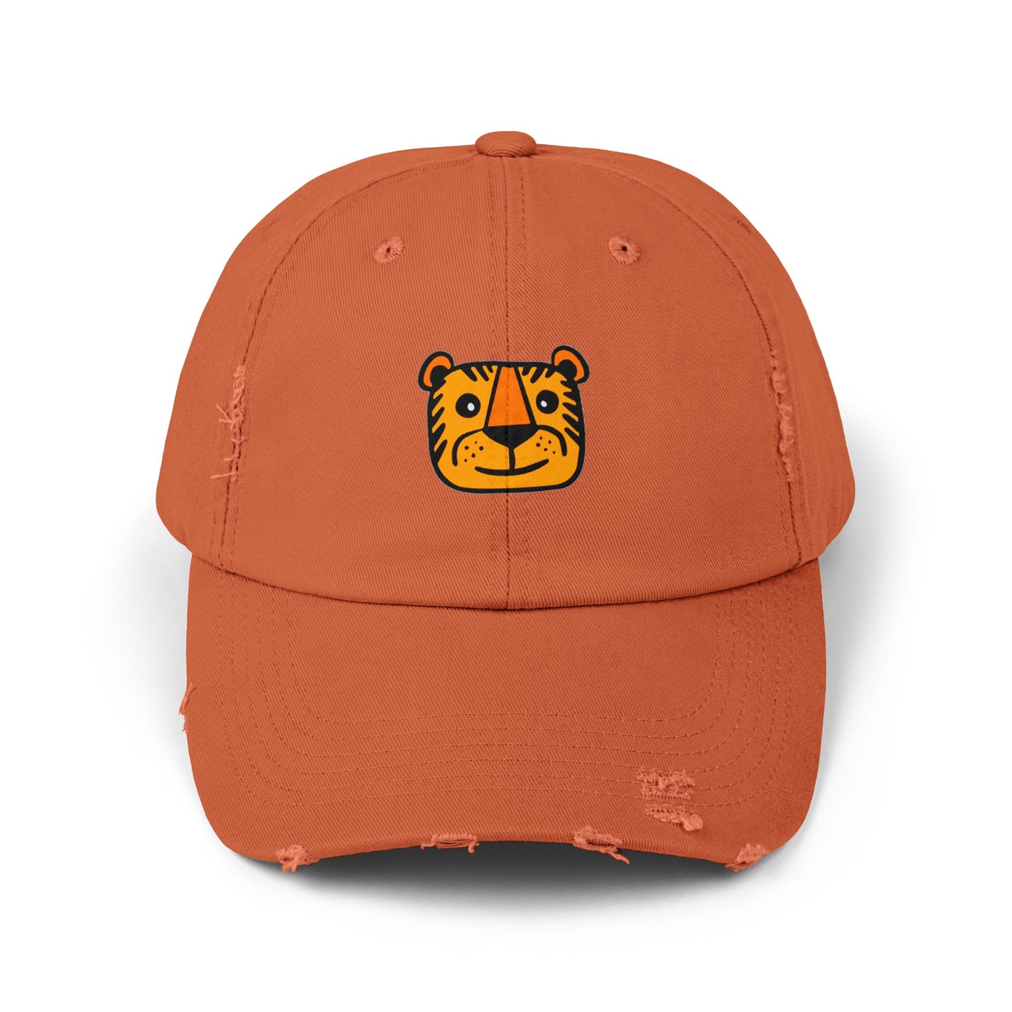 Tiger Vintage Distressed Dad Hat Unisex Adjustable Cotton Twill Baseball Cap for Casual Everyday Wear