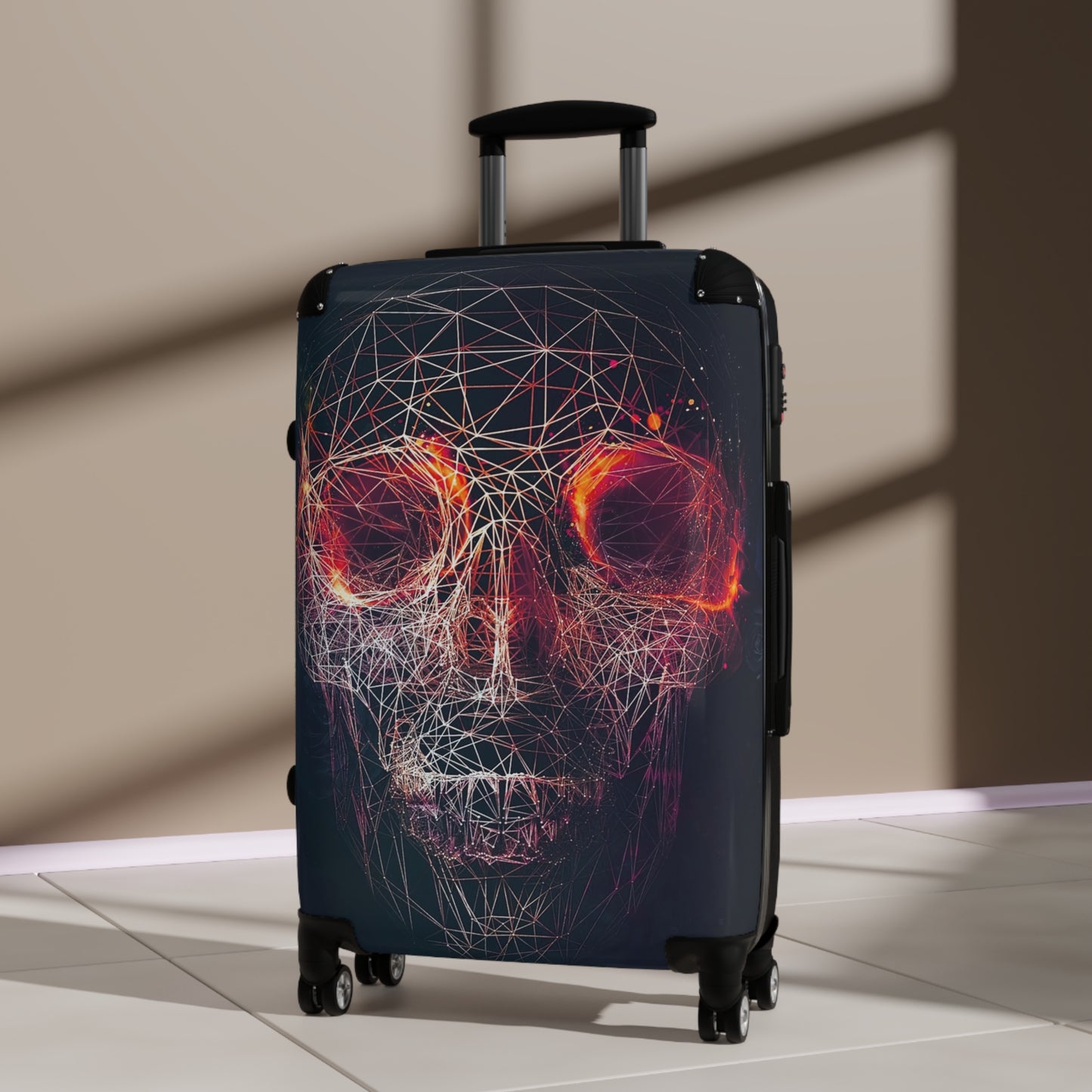 Abstract Skull Art Carry-On Suitcase - Stylish Luggage for Travelers