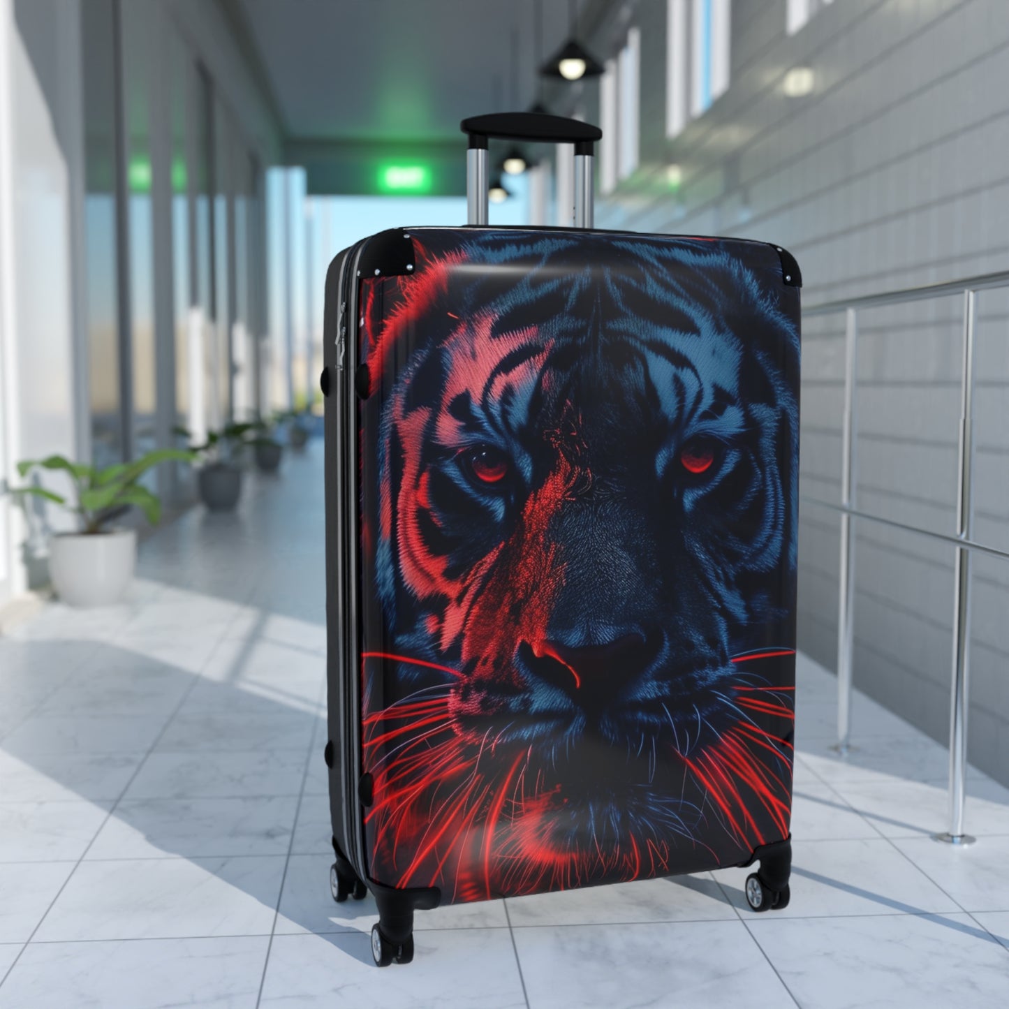 Animals Tiger Red Aesthetic Carry-On Suitcase - Stylish Luggage for Travelers