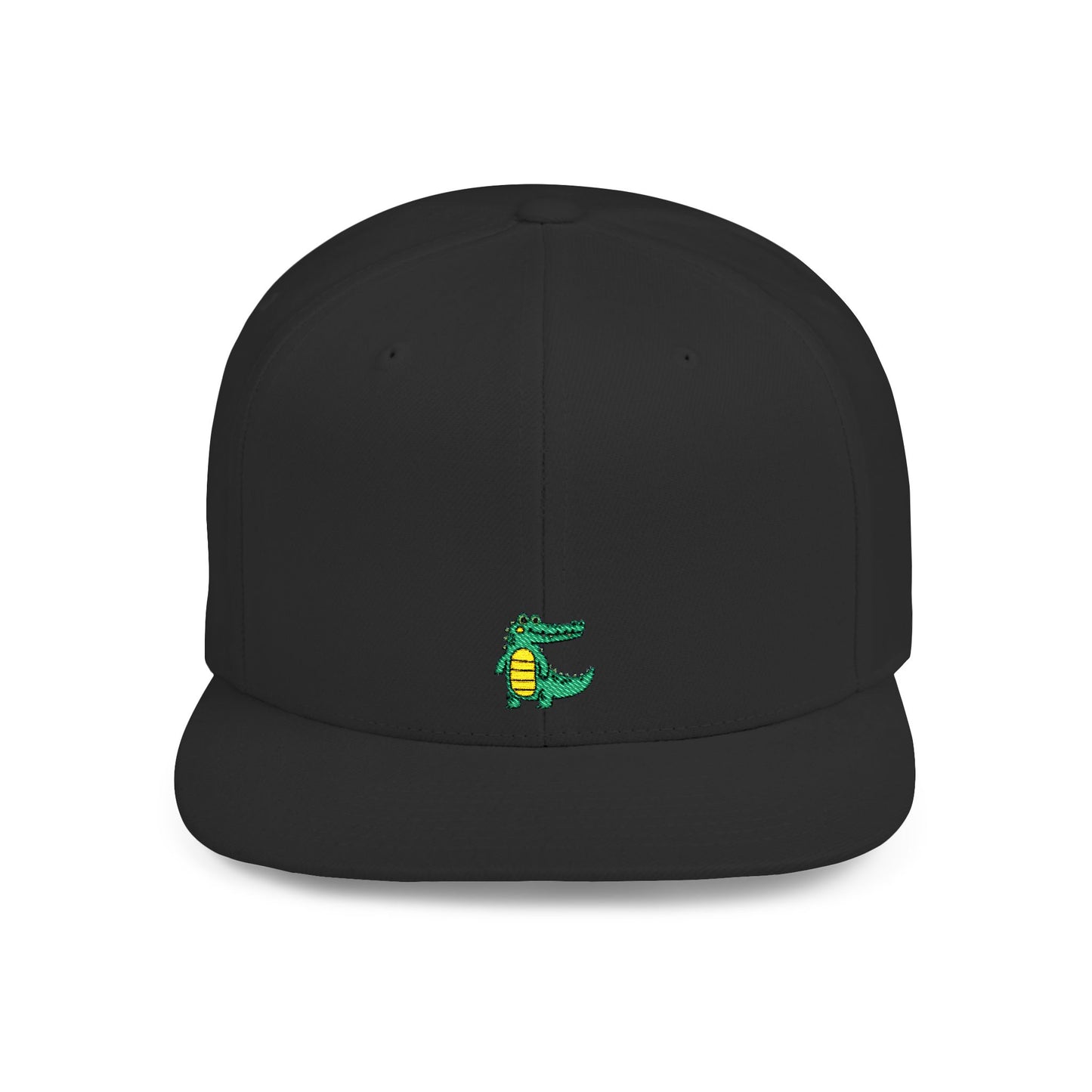 Icons Embroidered Crocodile 2 Flat Bill Snapback – Lightweight, Custom Fit, Premium Quality