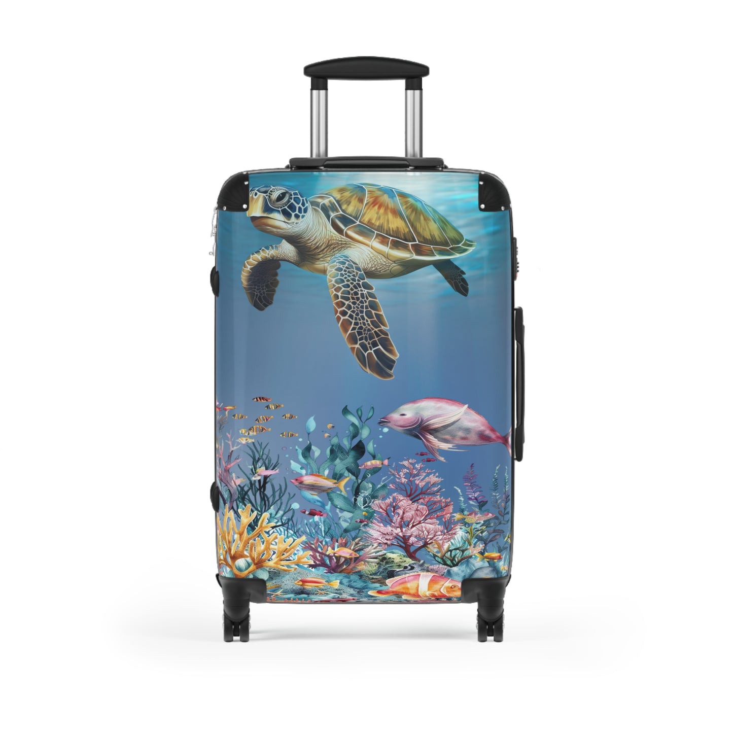 Nature Ocean Sea Turtle Art Carry-On Suitcase - Stylish Luggage for Travelers