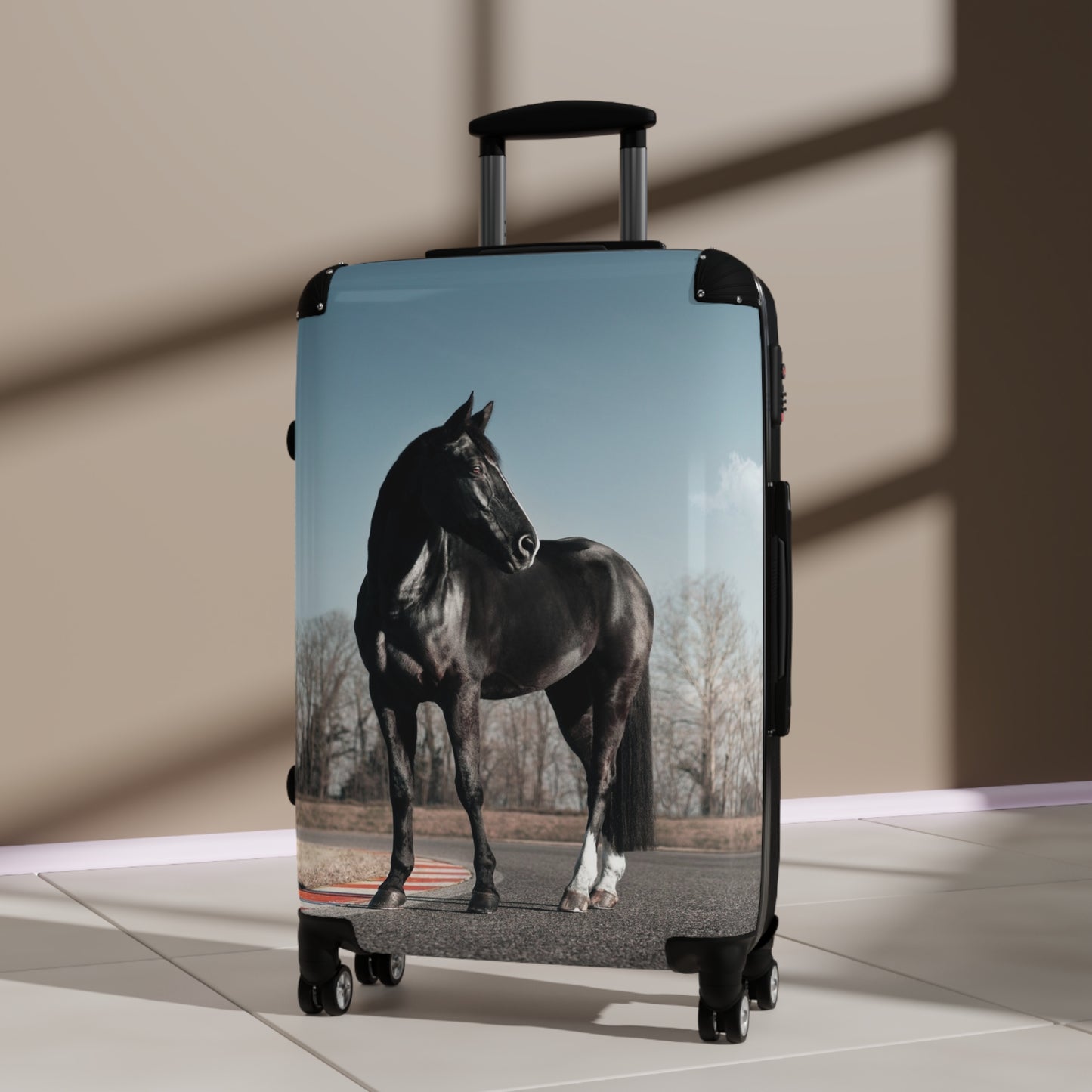Animals Black Horse Carry-On Suitcase - Stylish Luggage for Travelers