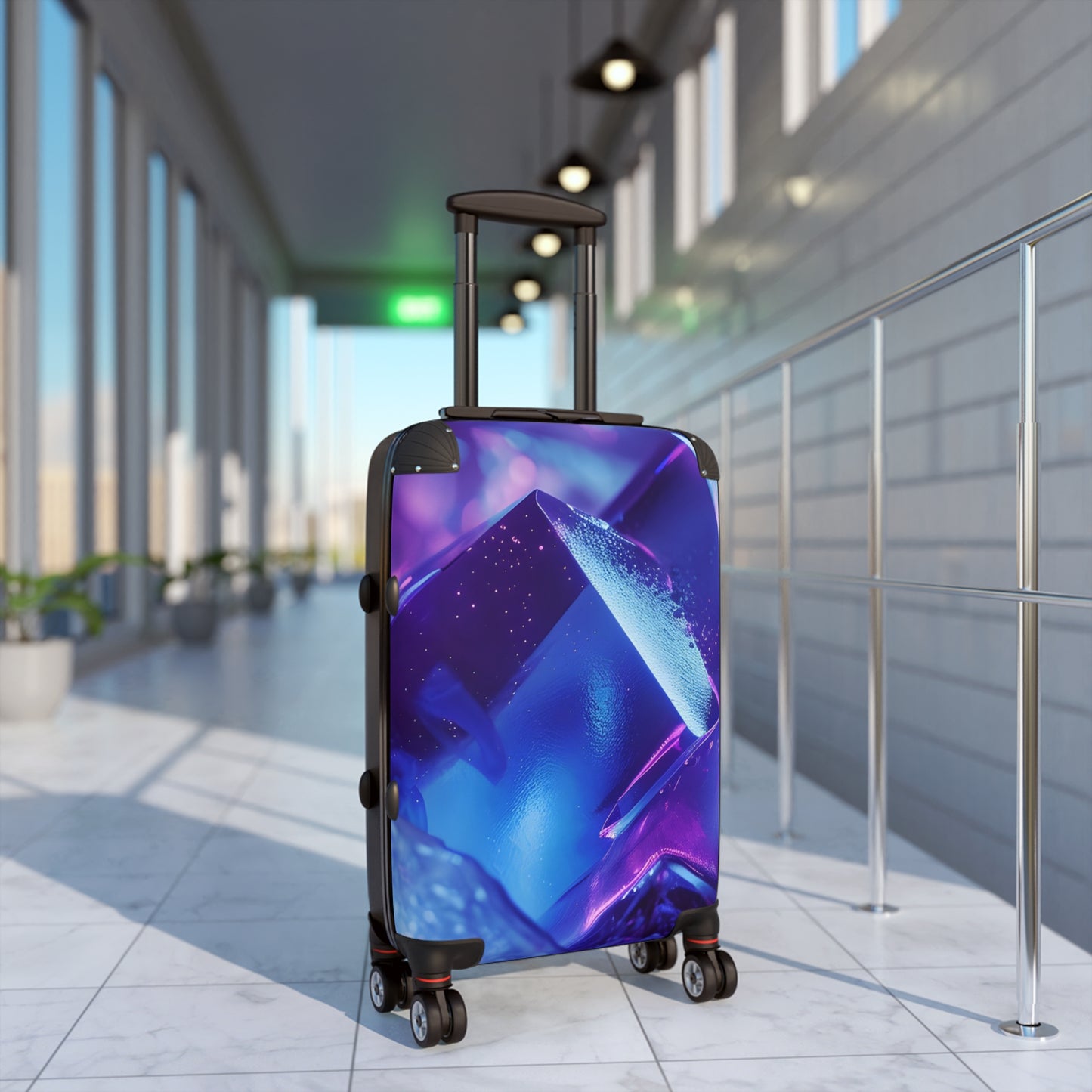 Abstract Purple Aesthetic Art Carry-On Suitcase - Stylish Luggage for Travelers