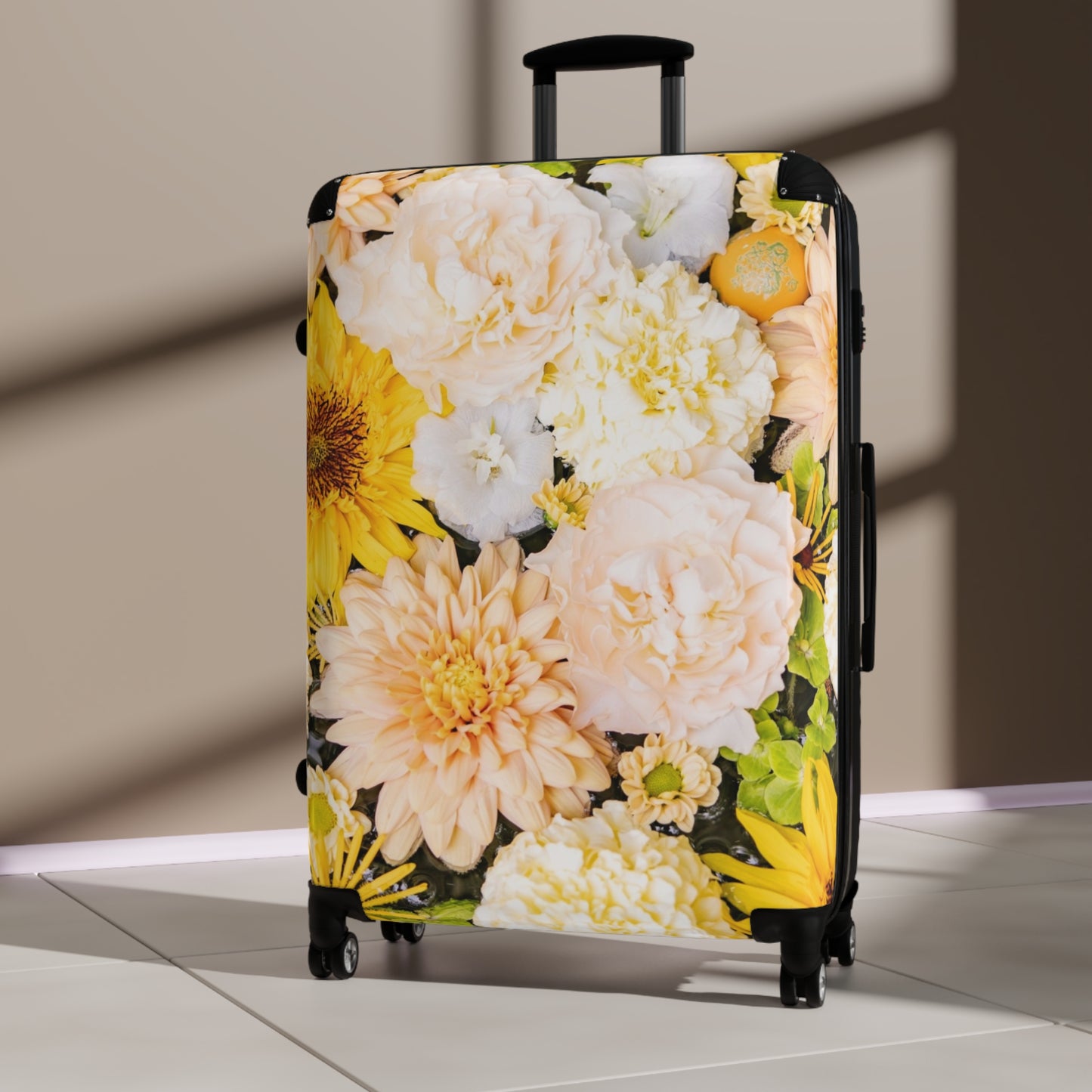 Nature Flowers Floral Bouquet Colorful Art Carry-On Suitcase - Stylish Luggage for Travelers
