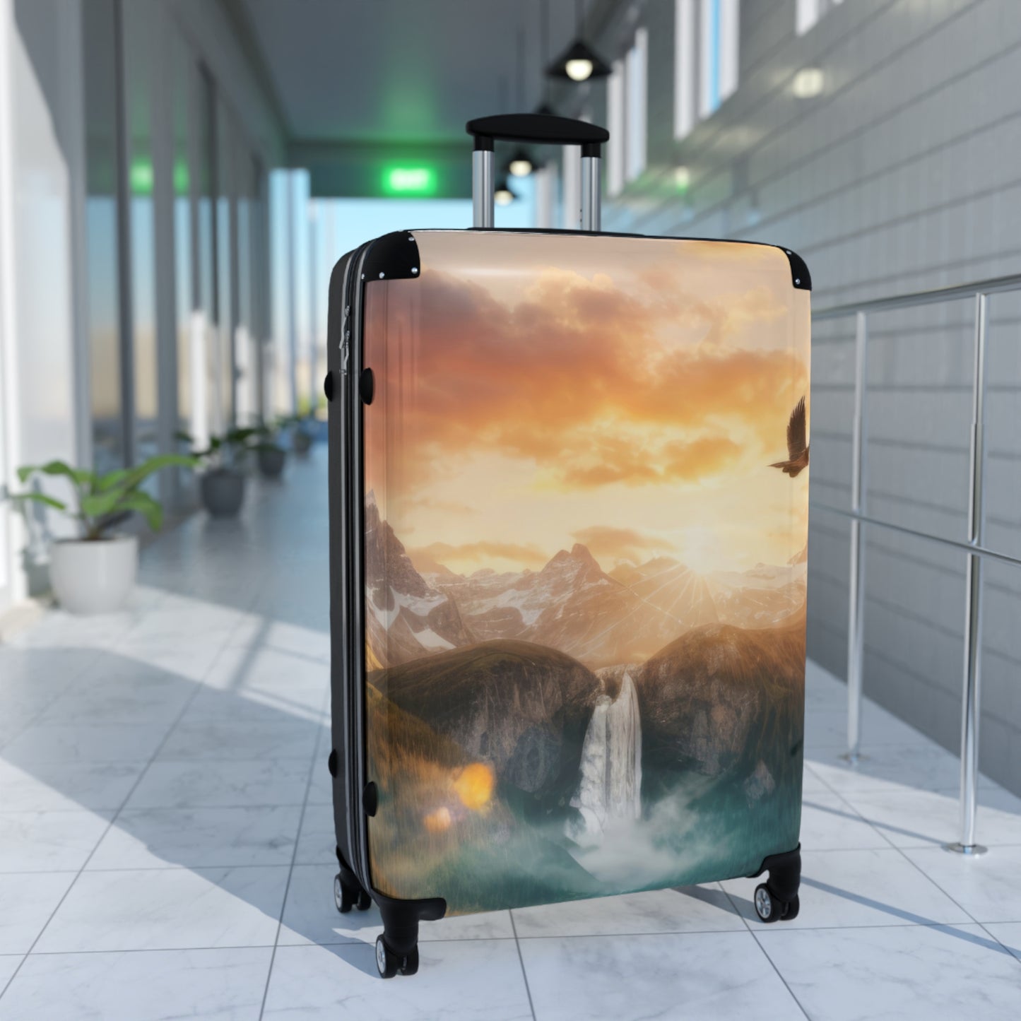 Nature Sunrise Forest Mountains Art Carry-On Suitcase - Stylish Luggage for Travelers