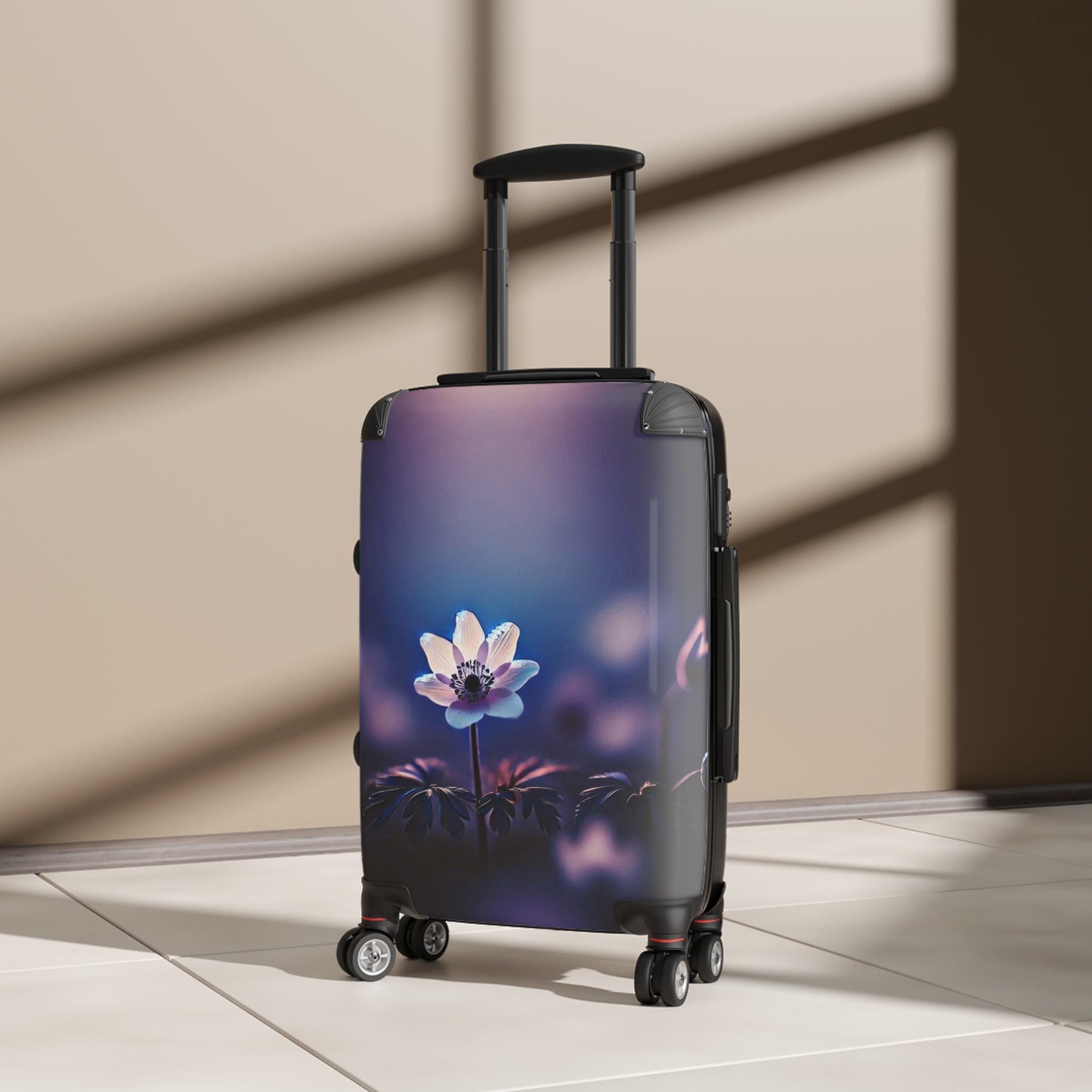 Nature Flowers Floral Blue and Pink Art Carry-On Suitcase - Stylish Luggage for Travelers