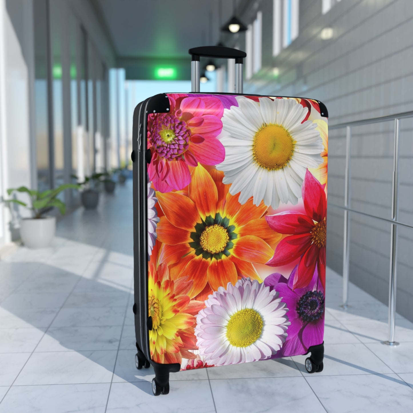 Nature Flowers Floral Daisy Art Carry-On Suitcase - Stylish Luggage for Travelers