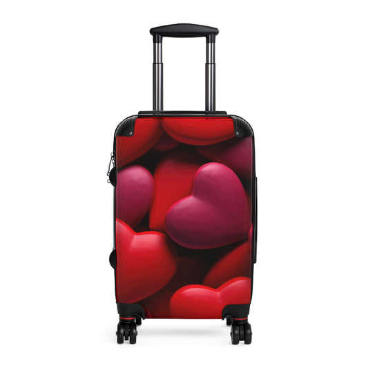 Love Red Hearts Art Carry-On Suitcase - Stylish Luggage for Travelers