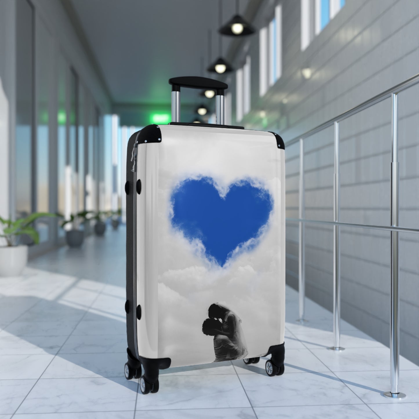 Love Couple Cloudy Art Carry-On Suitcase - Stylish Luggage for Travelers