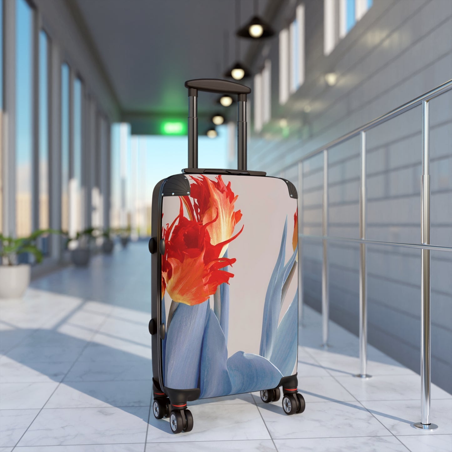 Nature Flowers Floral Red Hellebore Art Carry-On Suitcase - Stylish Luggage for Travelers