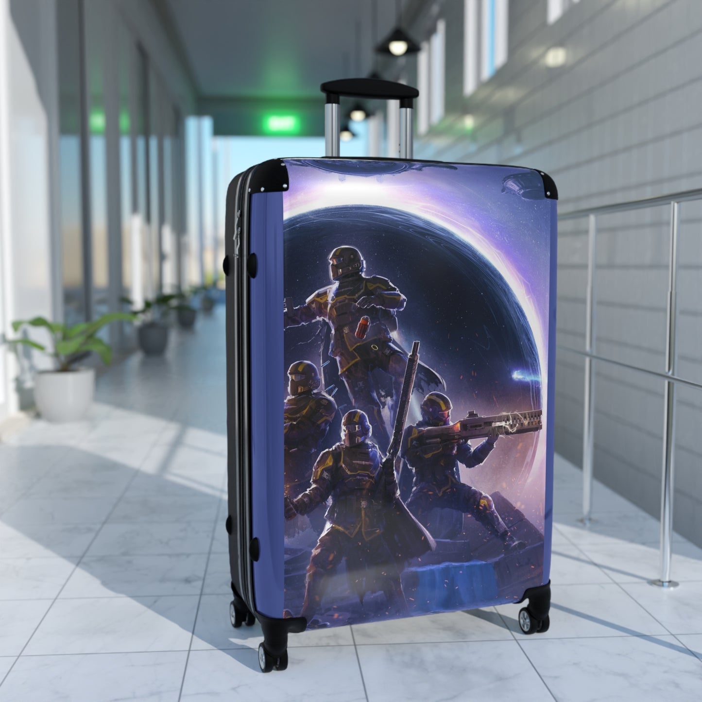 Video Games Helldivers 2 Omens Of Tyranny Carry-On Suitcase - Stylish Luggage for Travelers