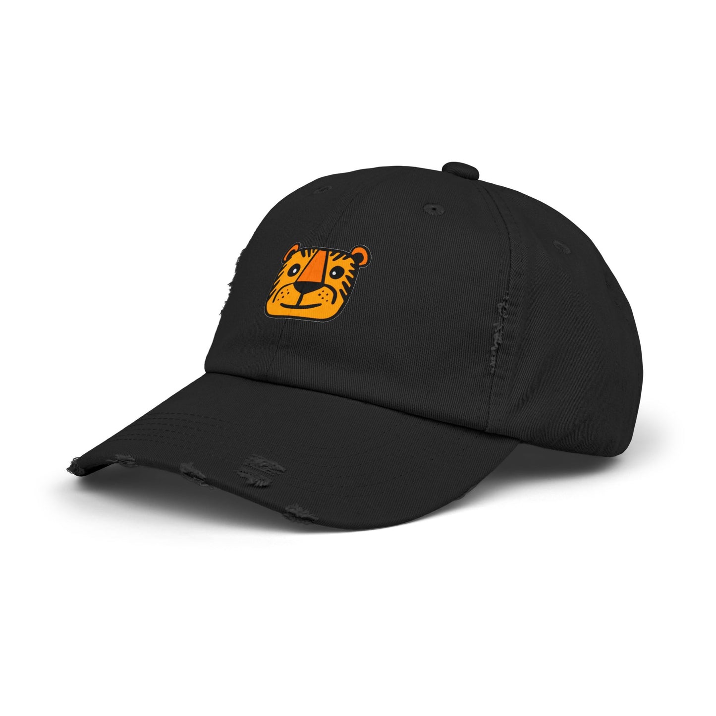 Tiger Vintage Distressed Dad Hat Unisex Adjustable Cotton Twill Baseball Cap for Casual Everyday Wear