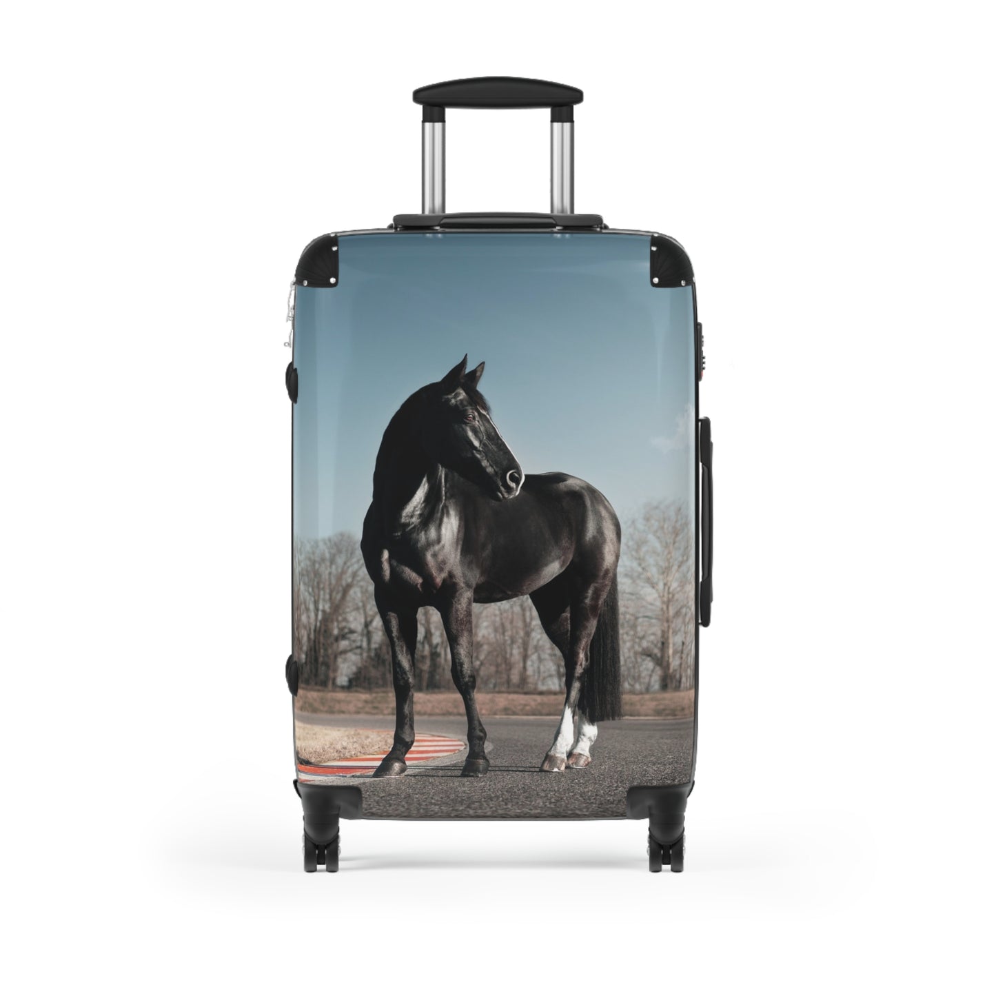 Animals Black Horse Carry-On Suitcase - Stylish Luggage for Travelers
