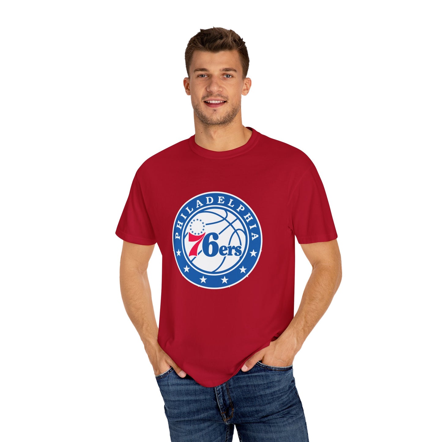 Philadelphia 76ers Basketball Life Garment-Dyed T-Shirt – Premium Cotton Tee for Customization
