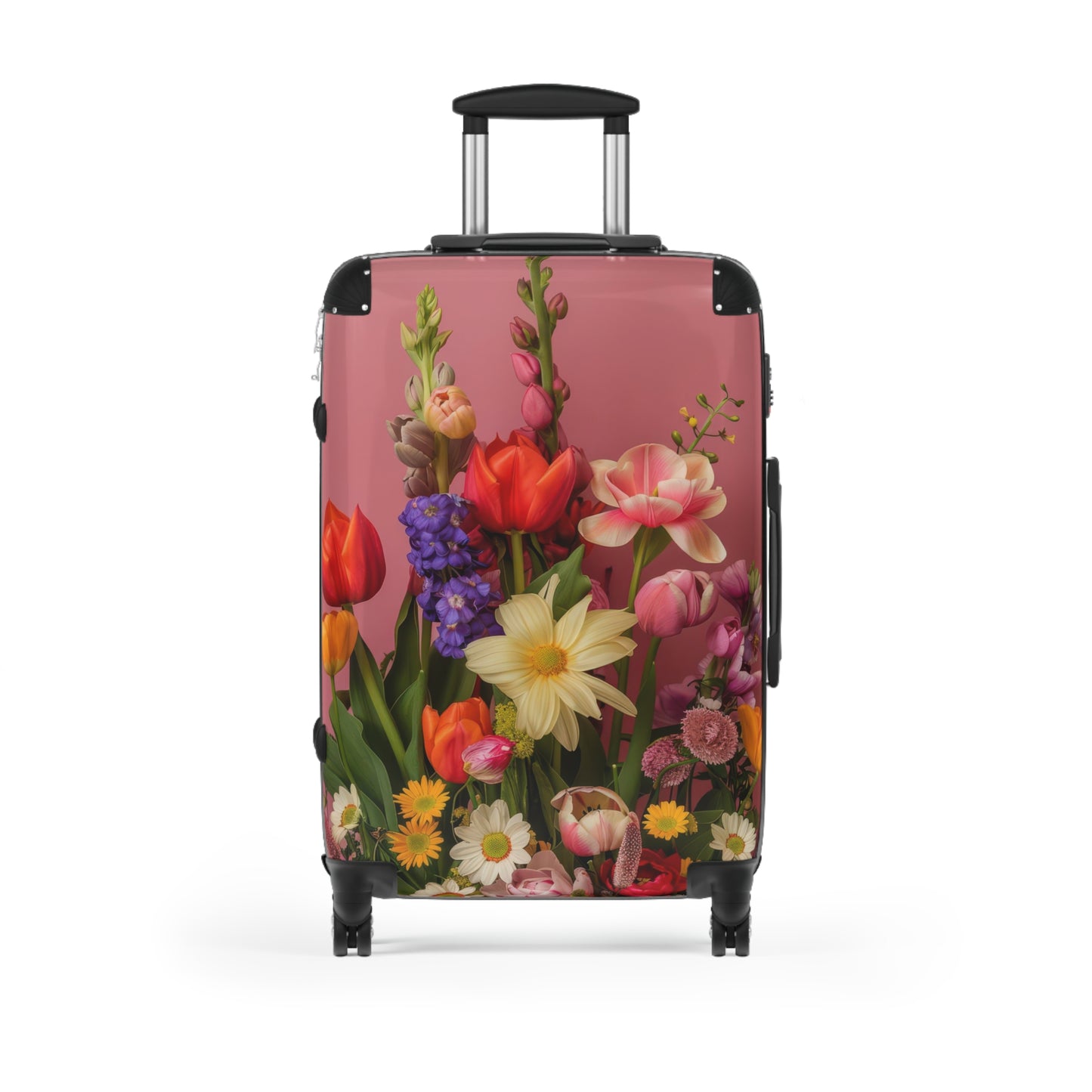 Nature Flowers Floral Vibrant Bouquet Art Carry-On Suitcase - Stylish Luggage for Travelers